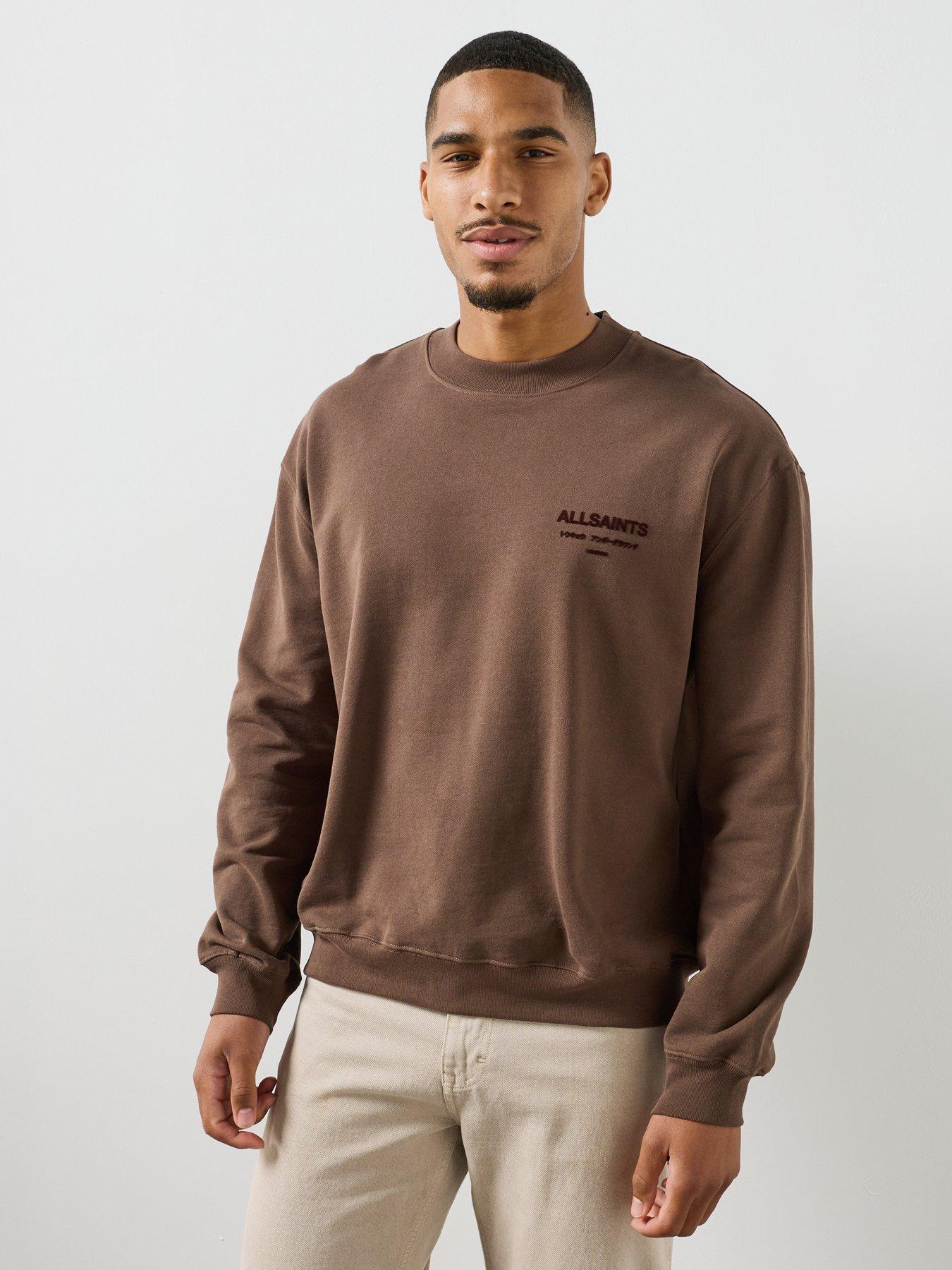 Image 5 of 6 of AllSaints Xander Crew Sweatshirt - Brown