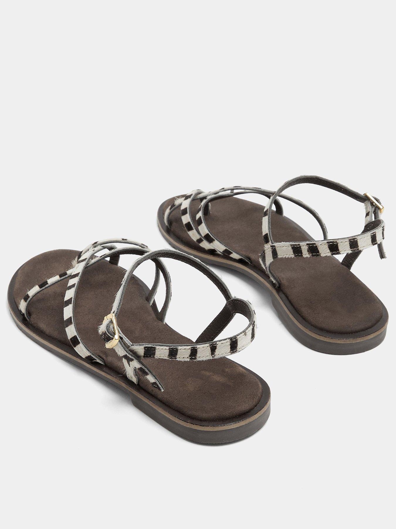 Image 3 of 4 of Long Tall Sally Skinny Strap Loop Sandal - Black