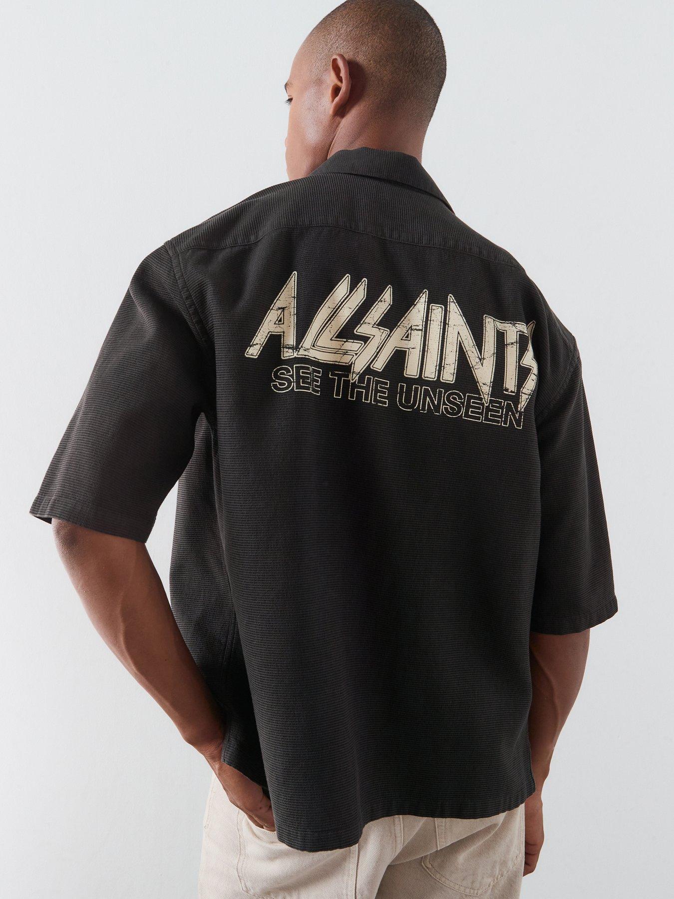 AllSaints Synth Short Sleeve Shirt - Black