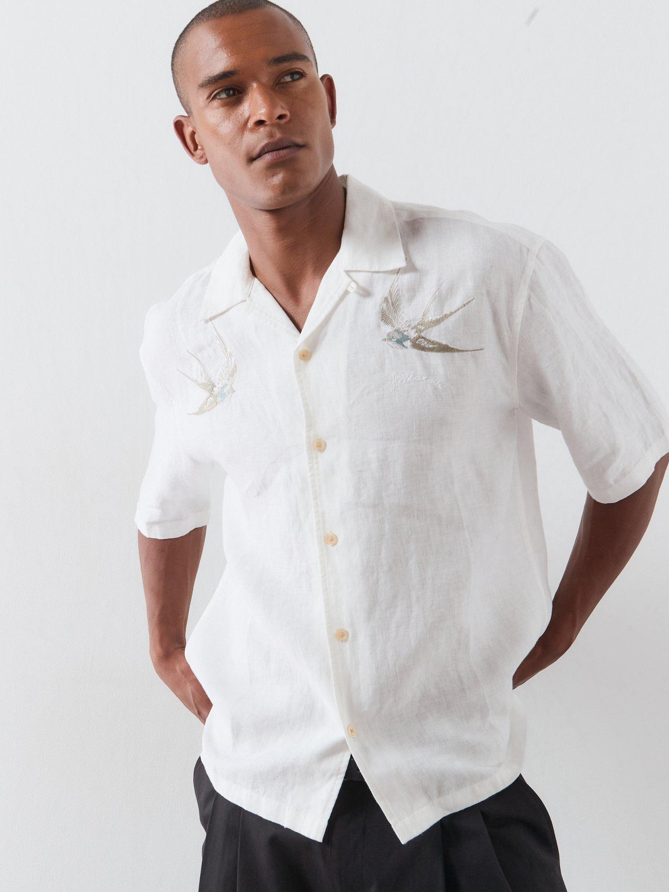 AllSaints Avia Short Sleeve Shirt - Off White