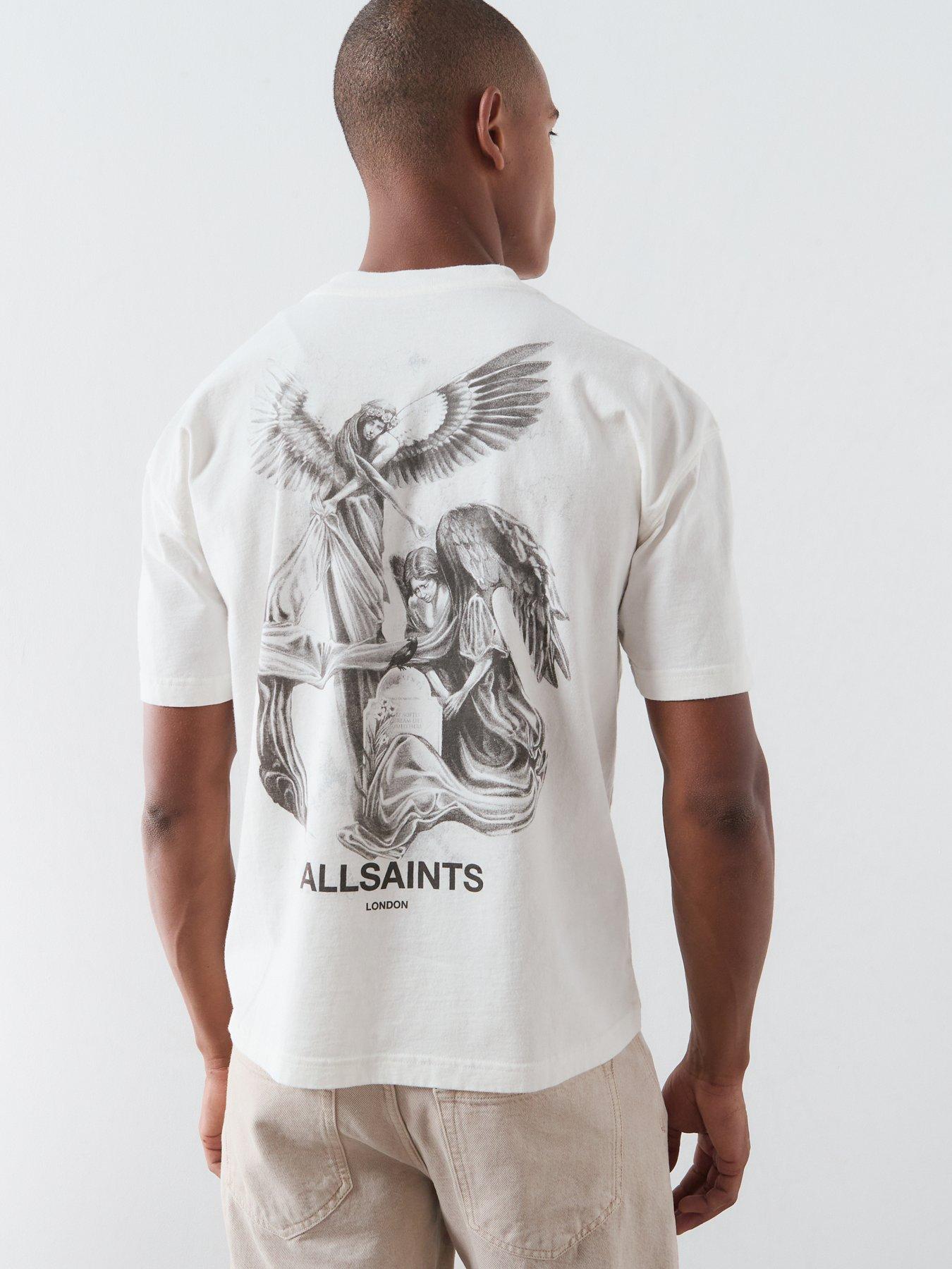 Image 2 of 6 of AllSaints Seraph Graphic T-Shirt - White