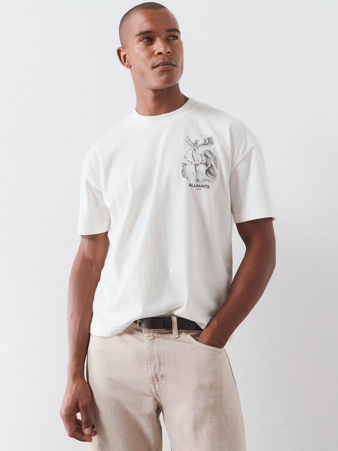 Image 4 of 6 of AllSaints Seraph Graphic T-Shirt - White