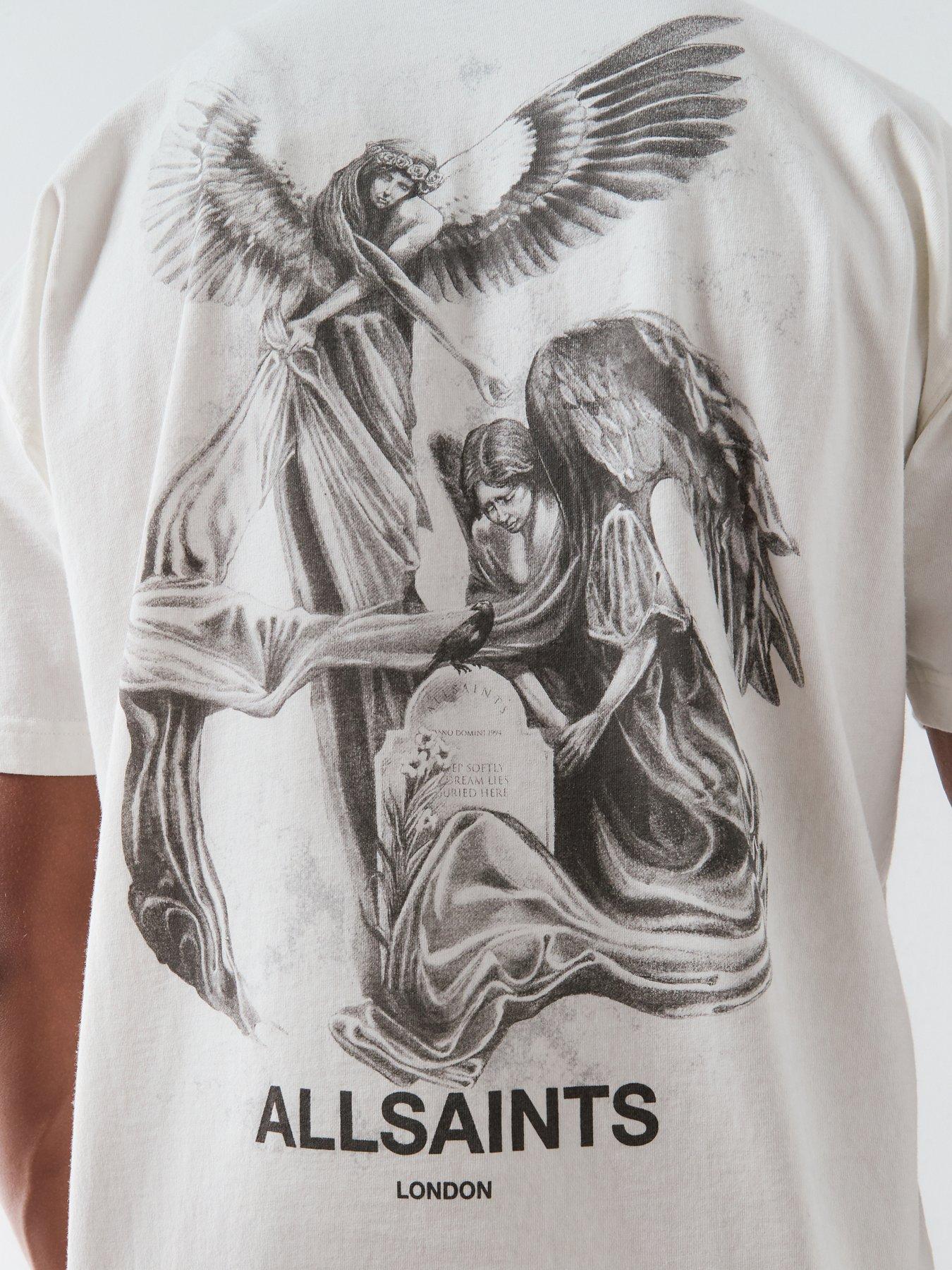 Image 6 of 6 of AllSaints Seraph Graphic T-Shirt - White