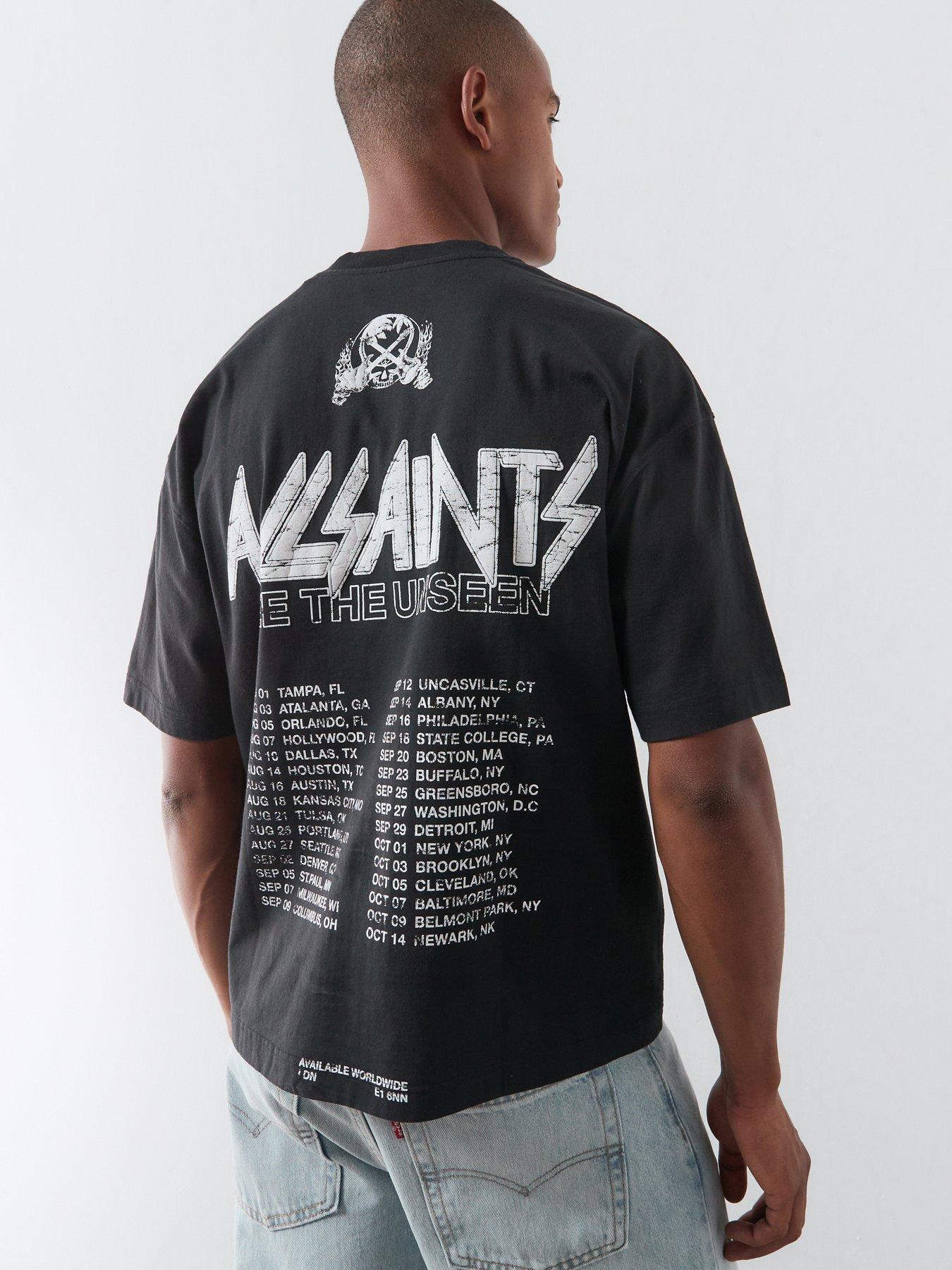 AllSaints Chromium Graphic T-Shirt, Black, Size S, Men