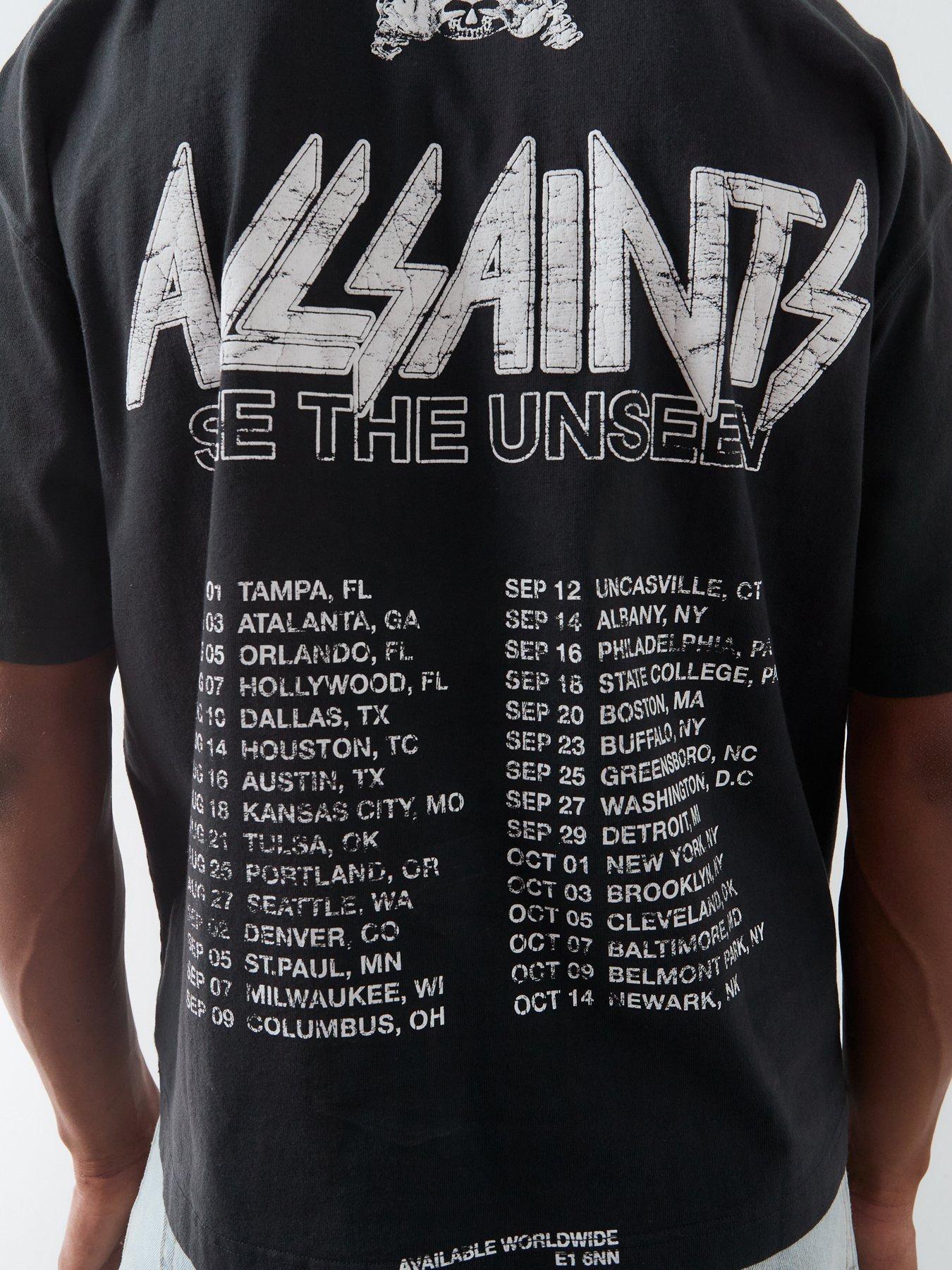 Image 5 of 6 of AllSaints Chromium Graphic T-Shirt - Black