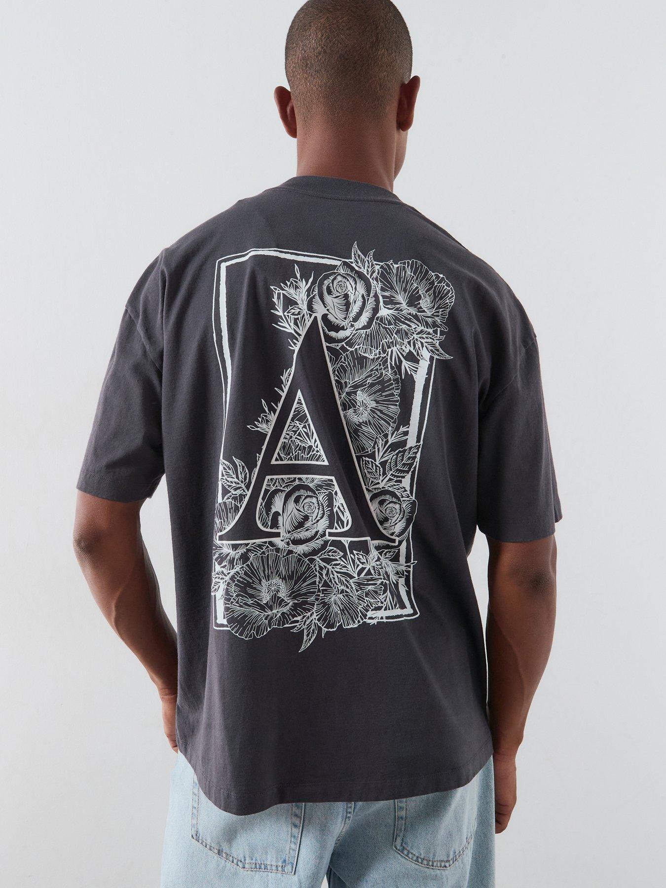 Image 1 of 5 of AllSaints Anthos Graphic T-Shirt - Black