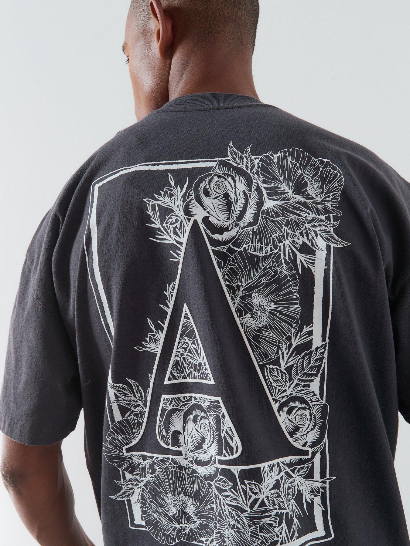 Image 2 of 5 of AllSaints Anthos Graphic T-Shirt - Black