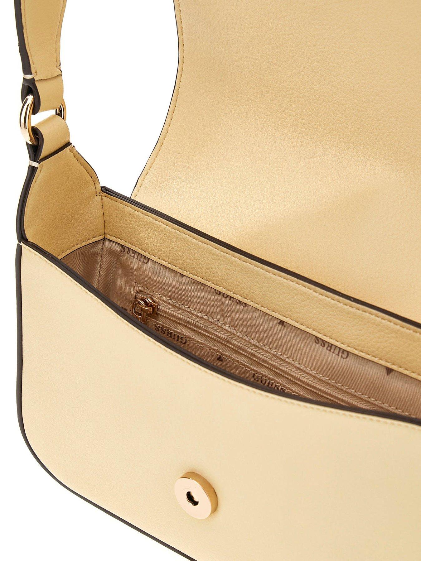 Image 3 of 4 of Guess Ruby Logo Flap Shoulder Bag - Yellow