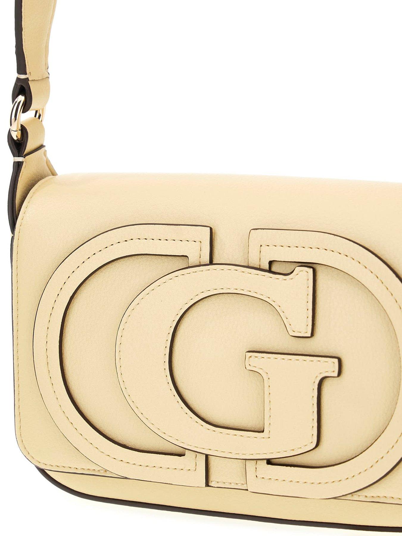 Image 4 of 4 of Guess Ruby Logo Flap Shoulder Bag - Yellow