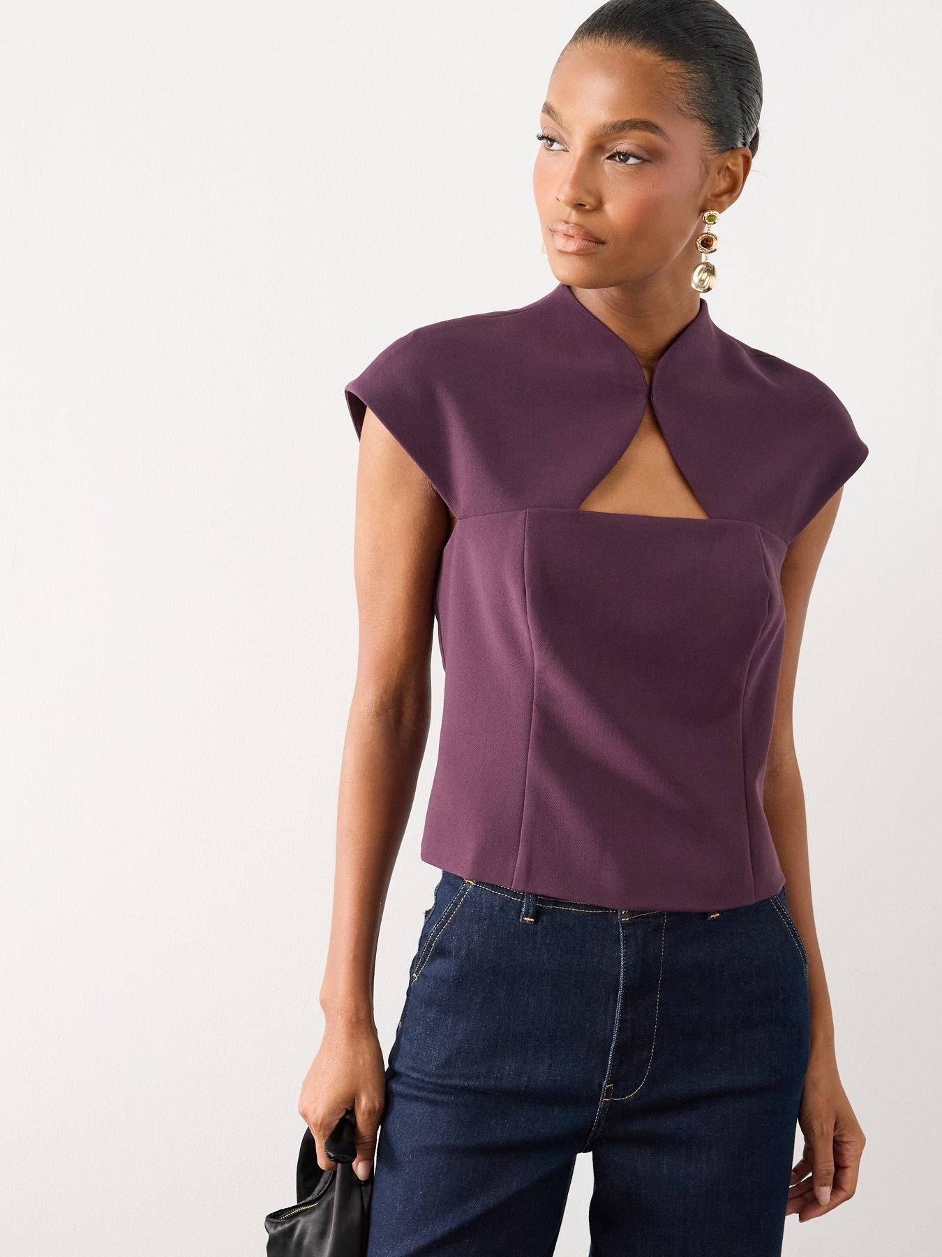 Image 1 of 6 of The Very Collection Tailored Cut Out Detail Top