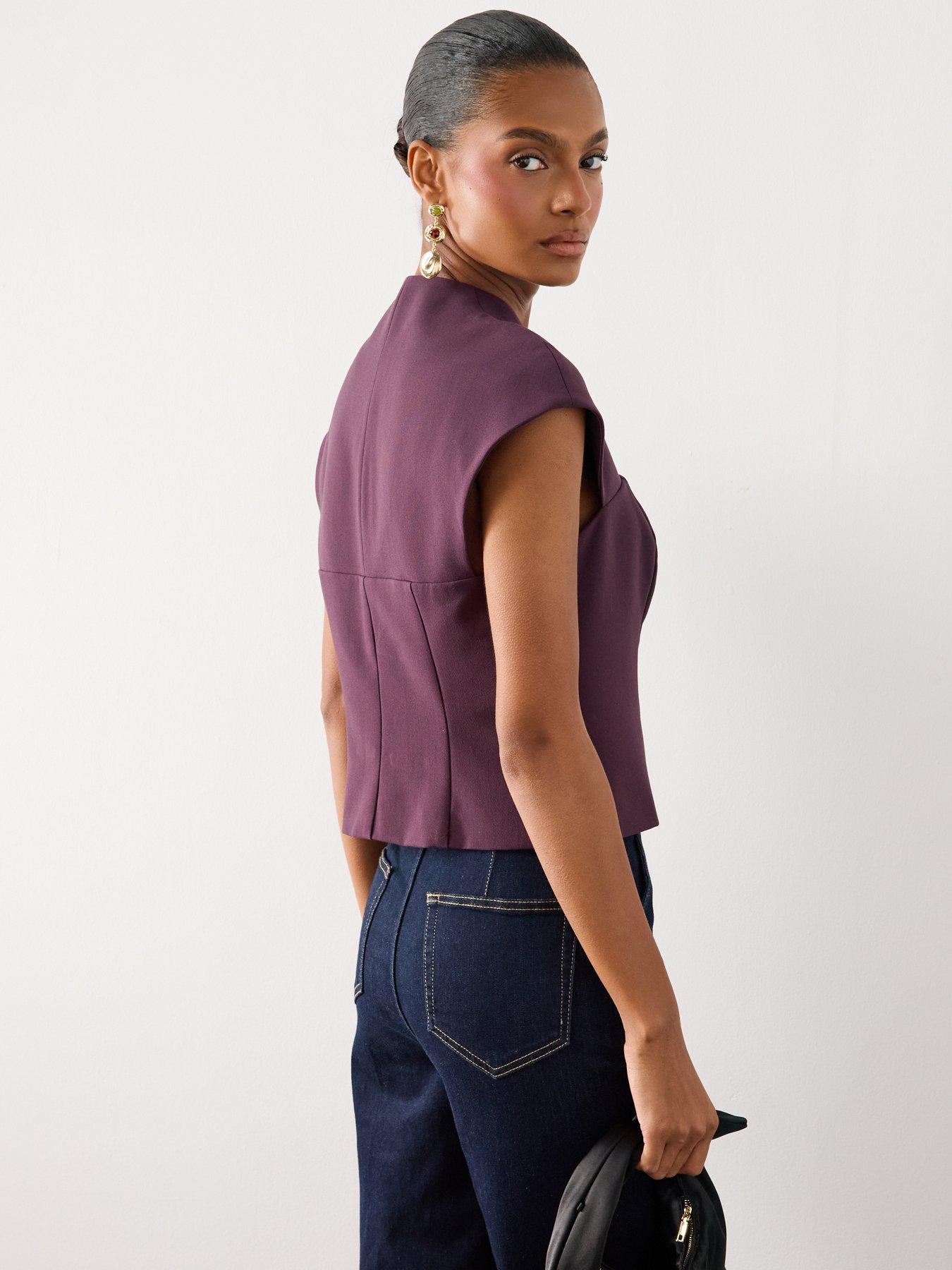 Image 2 of 6 of The Very Collection Tailored Cut Out Detail Top