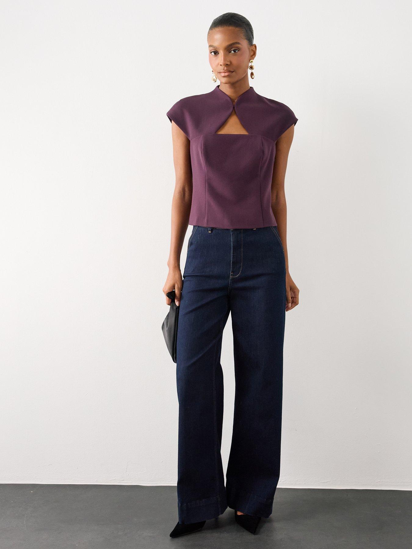 Image 3 of 6 of The Very Collection Tailored Cut Out Detail Top