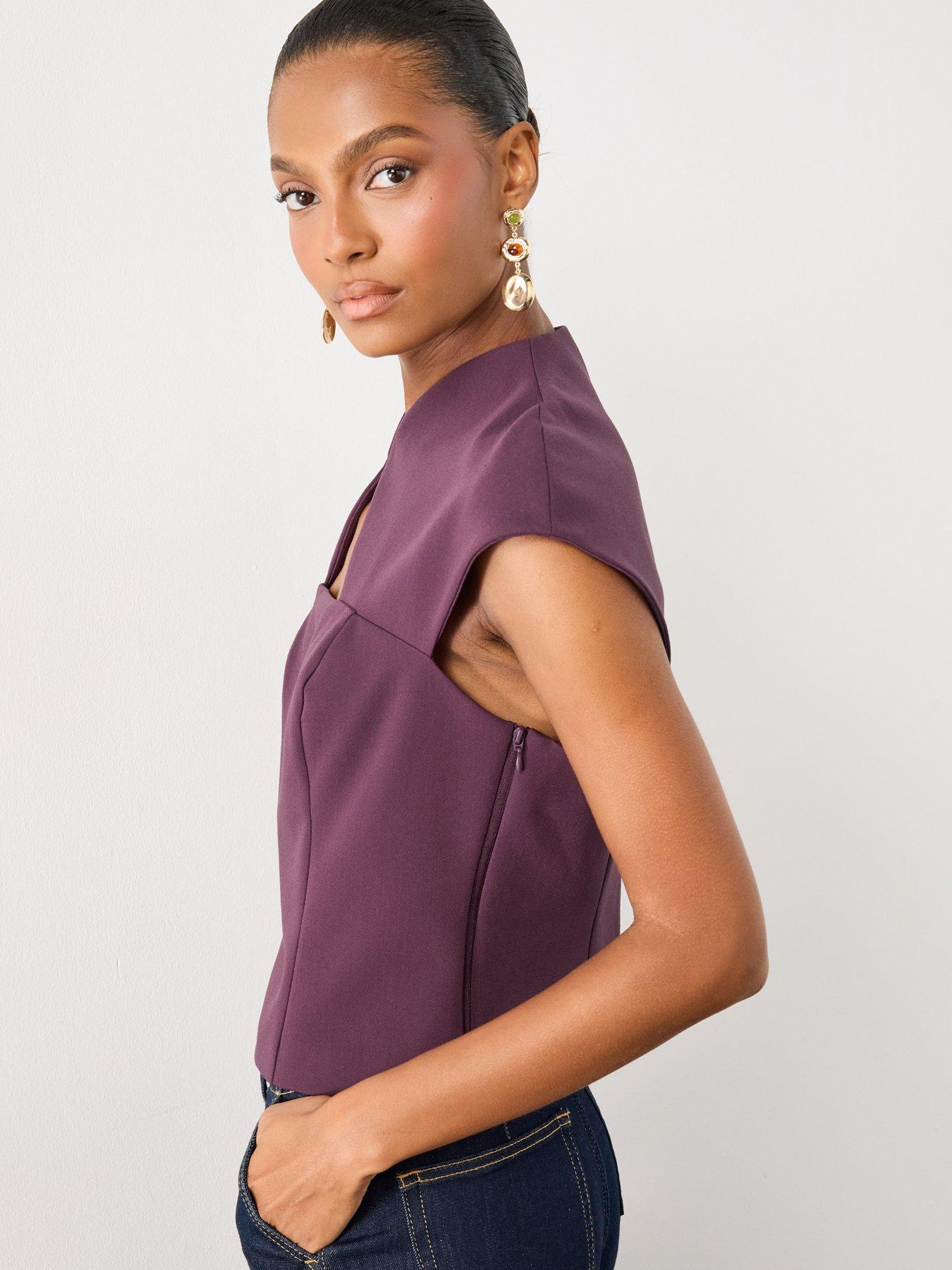 Image 4 of 6 of The Very Collection Tailored Cut Out Detail Top