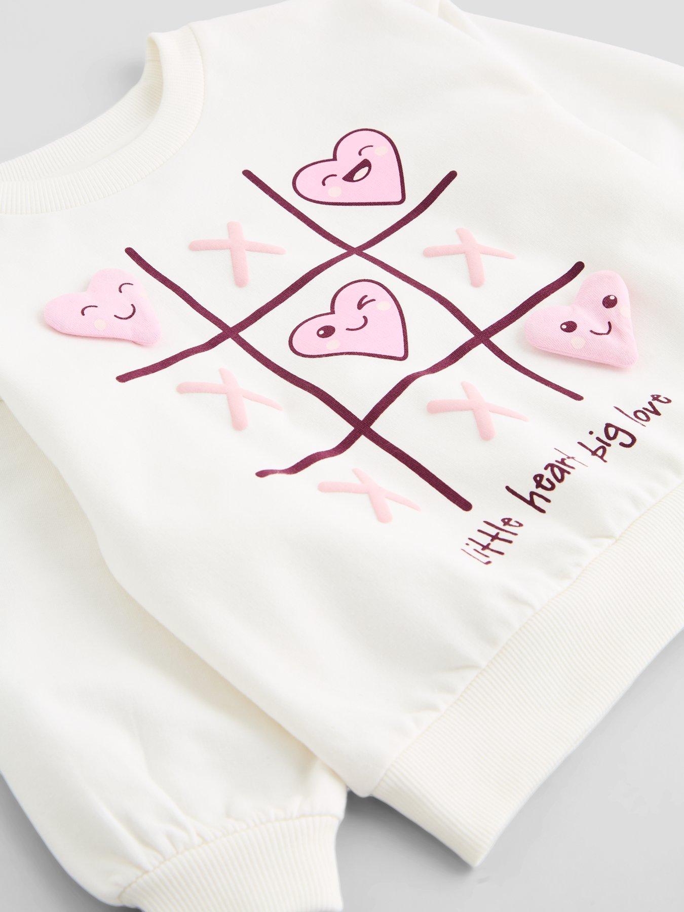 Image 4 of 6 of The Very Collection Girls Applique Heart Flare Legging Basic Set - Pink