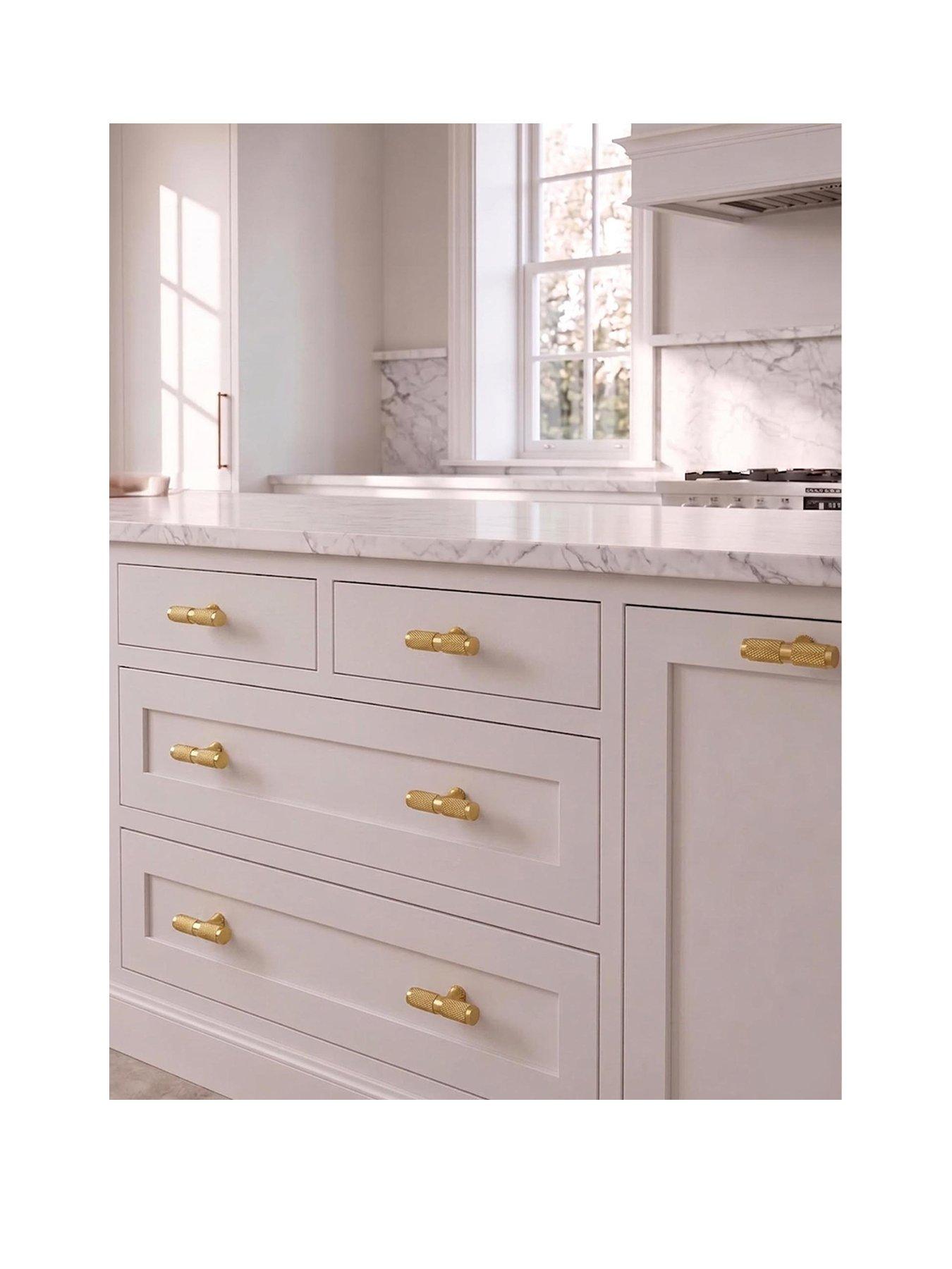 Image 1 of 5 of Pushka Home Brass T Bar - Gold - Knurled