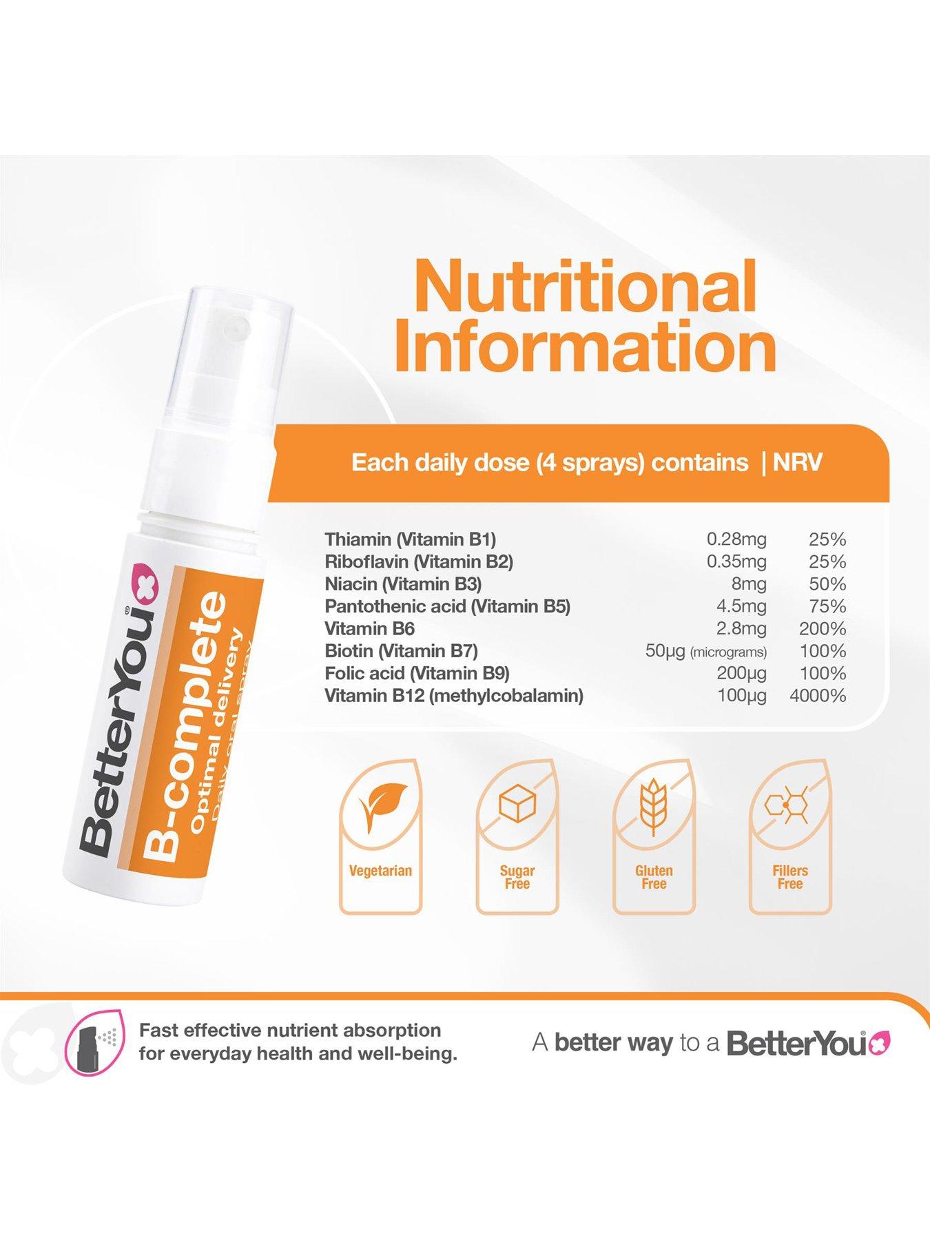 Image 3 of 6 of BetterYou BetterYou - Vitamin B Complete - Peach Plum & Raspberry - 25ml