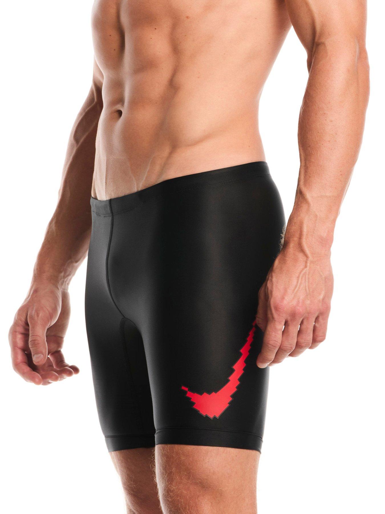 Nike Junior Boys Swim Performance Logo Graphic Jammer - Black