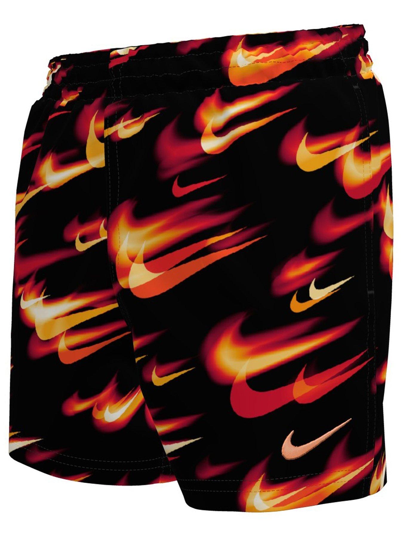 Image 1 of 3 of Nike Junior Boys Swim 4 Inch Volley Short - Red