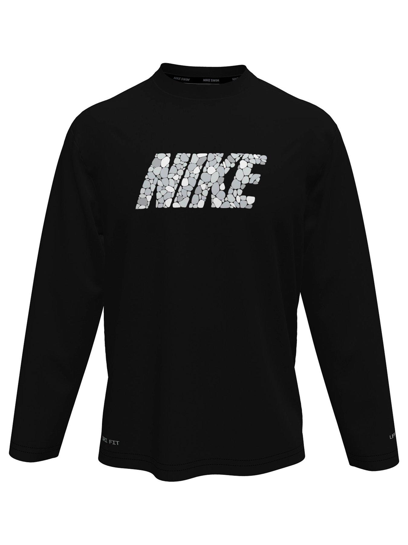 Nike Junior Boys Long Sleeve Hydroguard - Black
