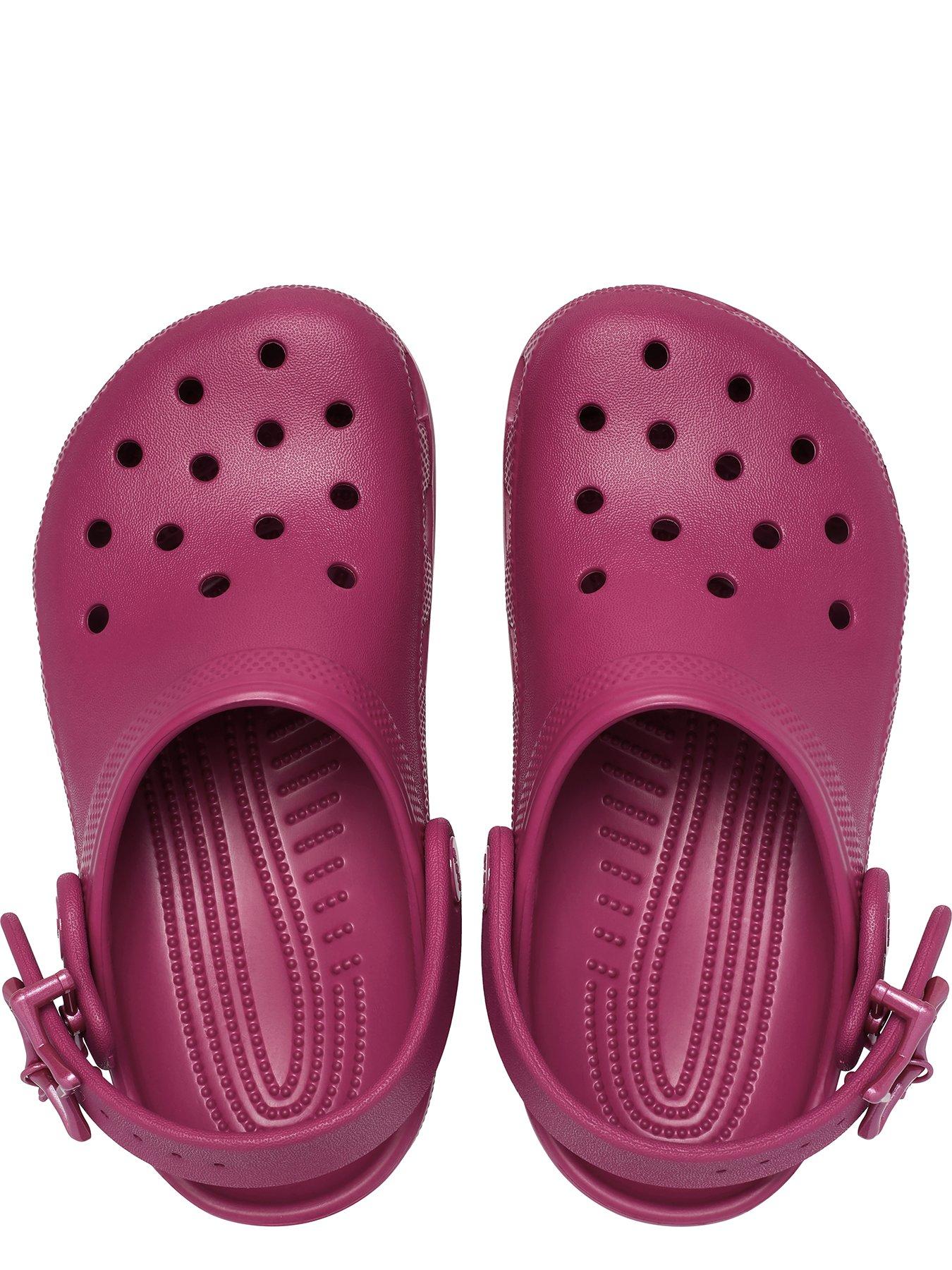 Image 4 of 7 of Crocs Junior Classic Star Buckle Clog - Royal Pink