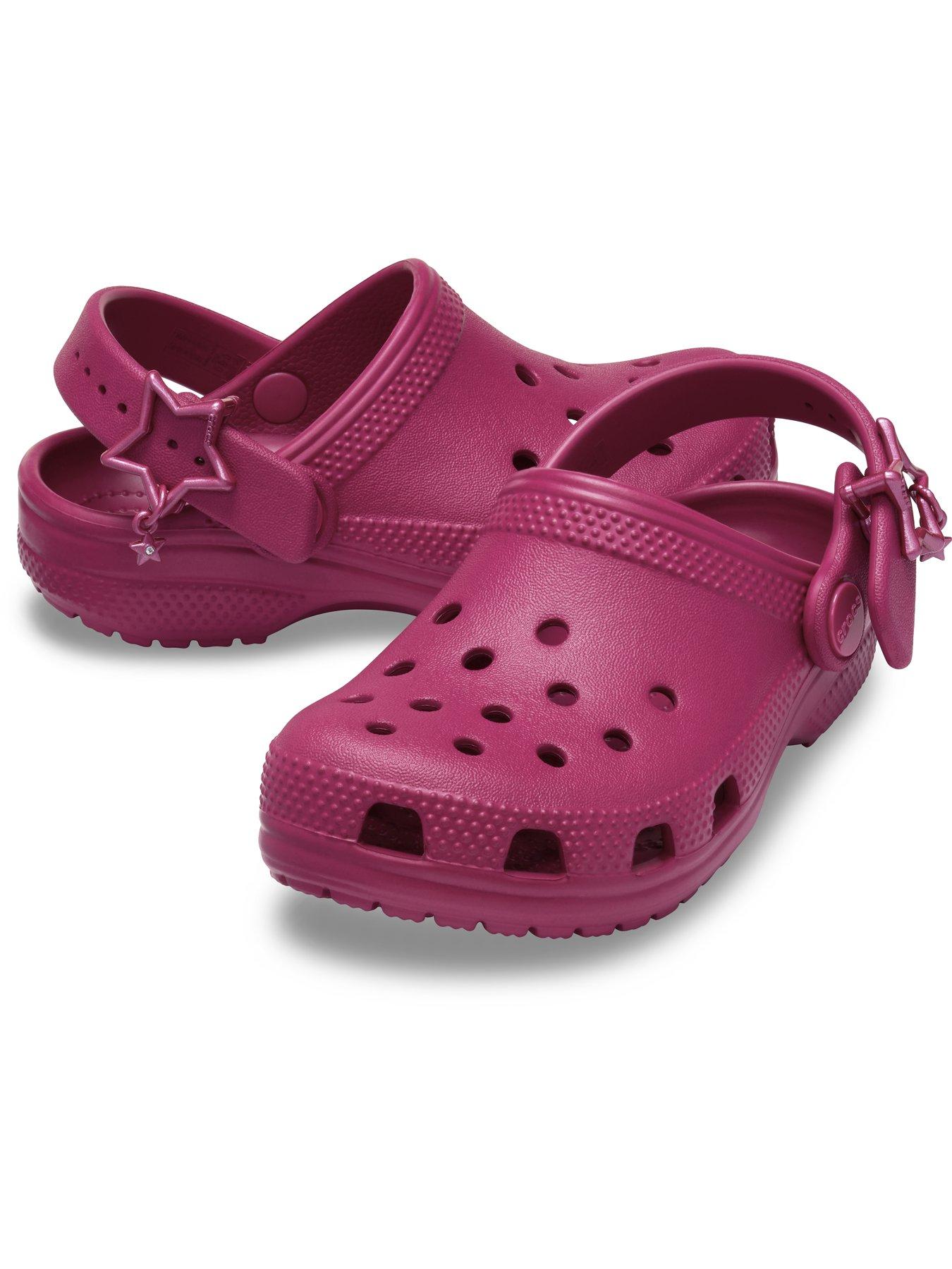 Image 6 of 7 of Crocs Junior Classic Star Buckle Clog - Royal Pink