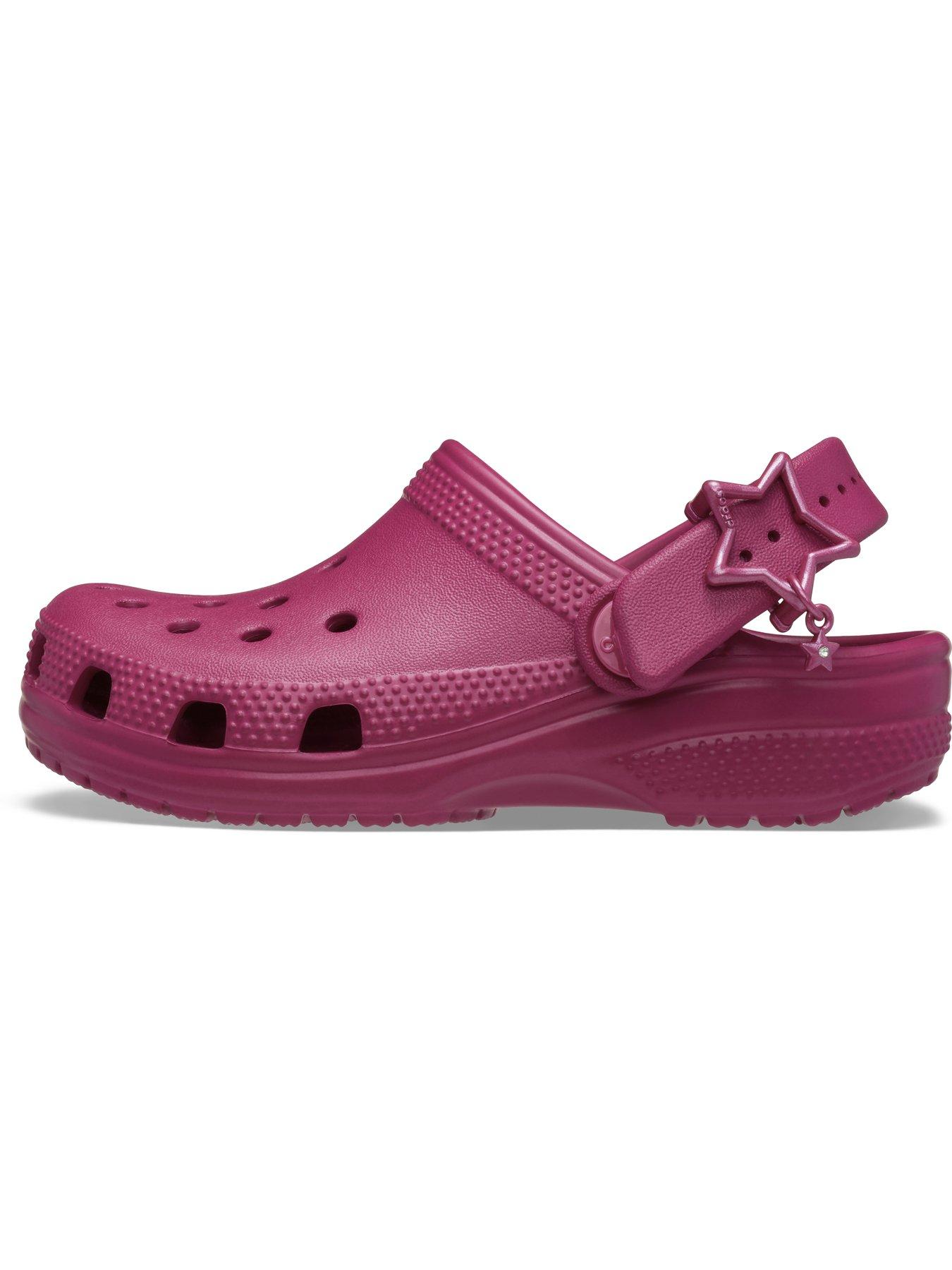 Image 7 of 7 of Crocs Junior Classic Star Buckle Clog - Royal Pink