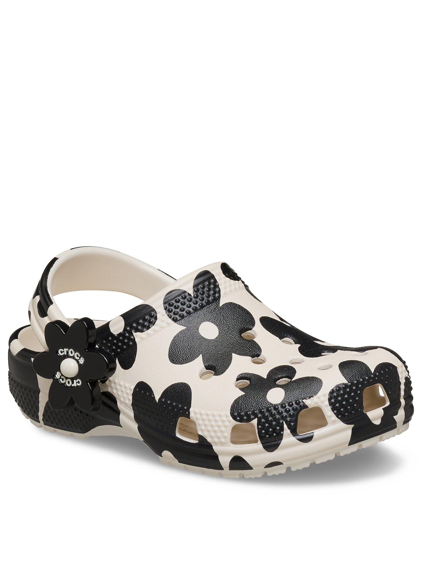 Image 2 of 6 of Crocs Kids Classic Pop Petals Clog - Summit White/black