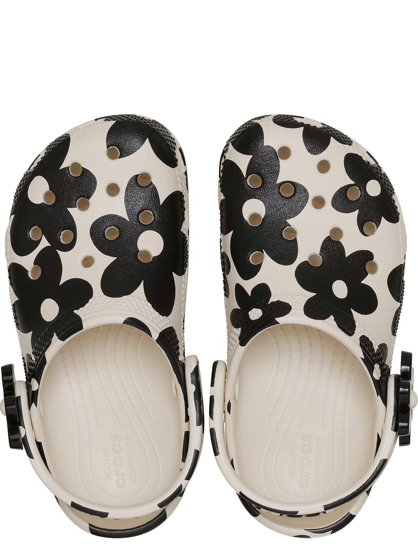 Image 4 of 6 of Crocs Kids Classic Pop Petals Clog - Summit White/black