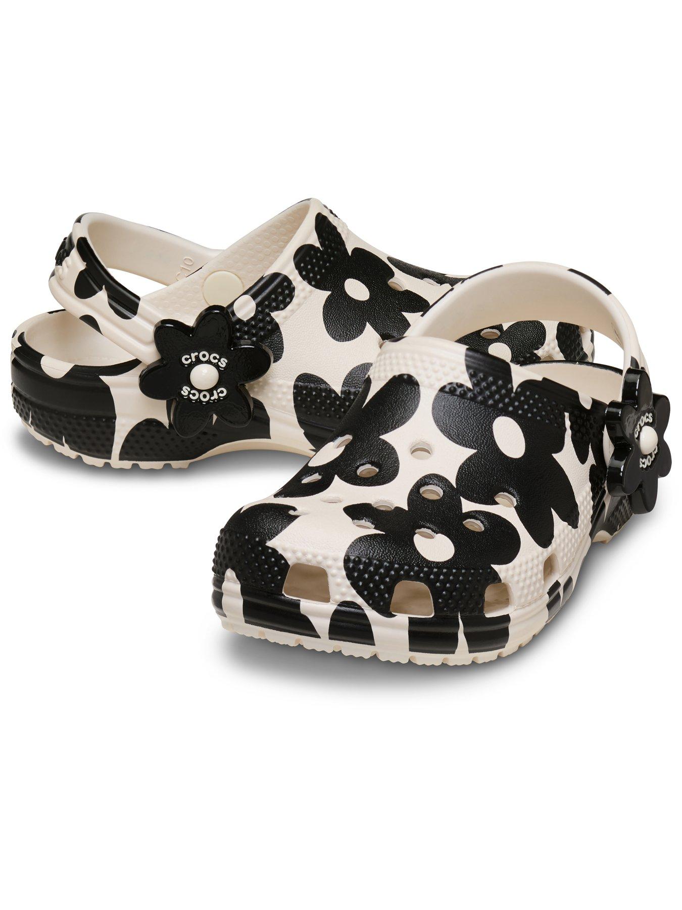 Image 6 of 6 of Crocs Kids Classic Pop Petals Clog - Summit White/black