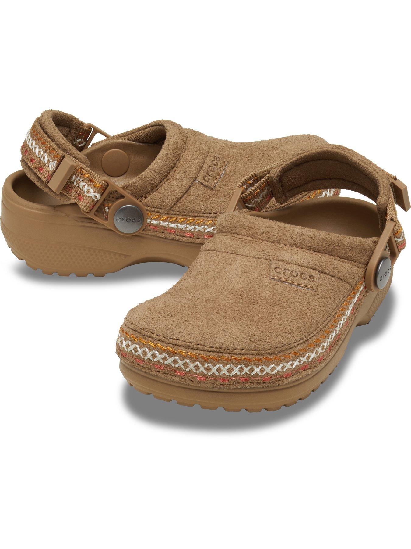 Image 6 of 6 of Crocs Junior Crafted Vegan Suede Stitch Clog - Sepia