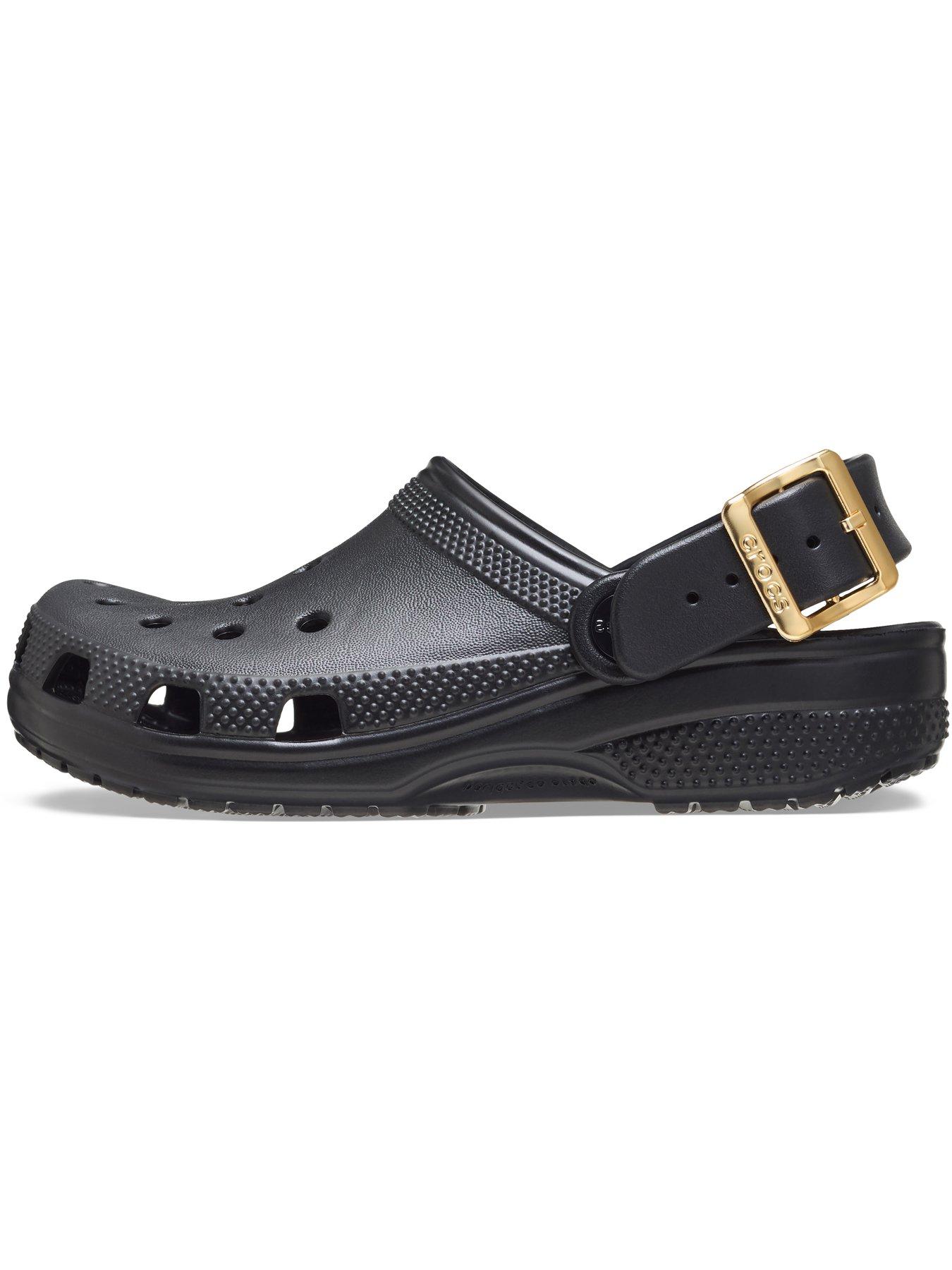 Image 7 of 7 of Crocs Junior Classic Metallic Buckle Clog - Black