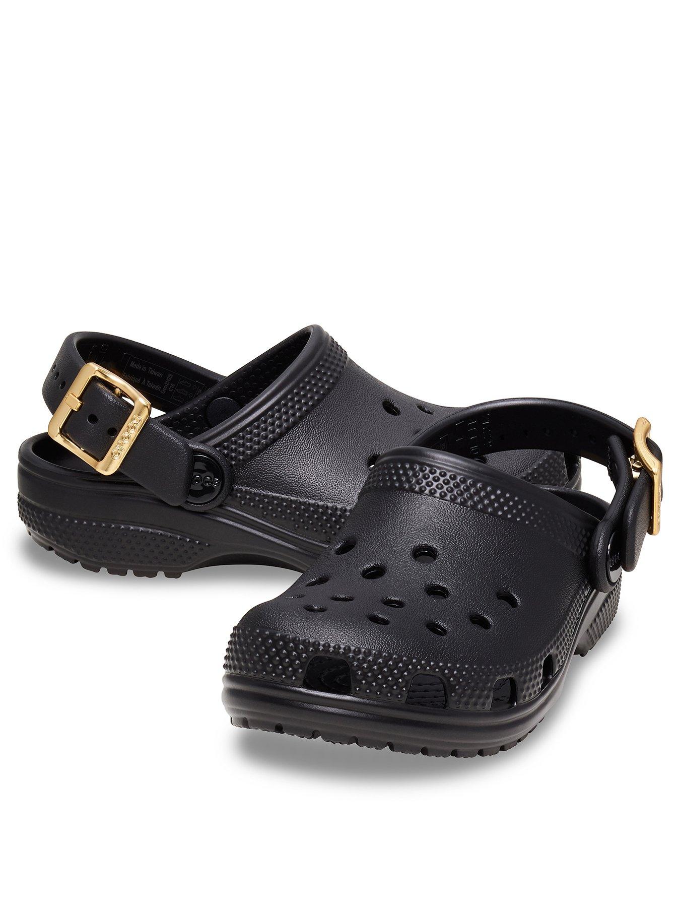 Image 3 of 6 of Crocs Classic Metallic Buckle Clog - Black