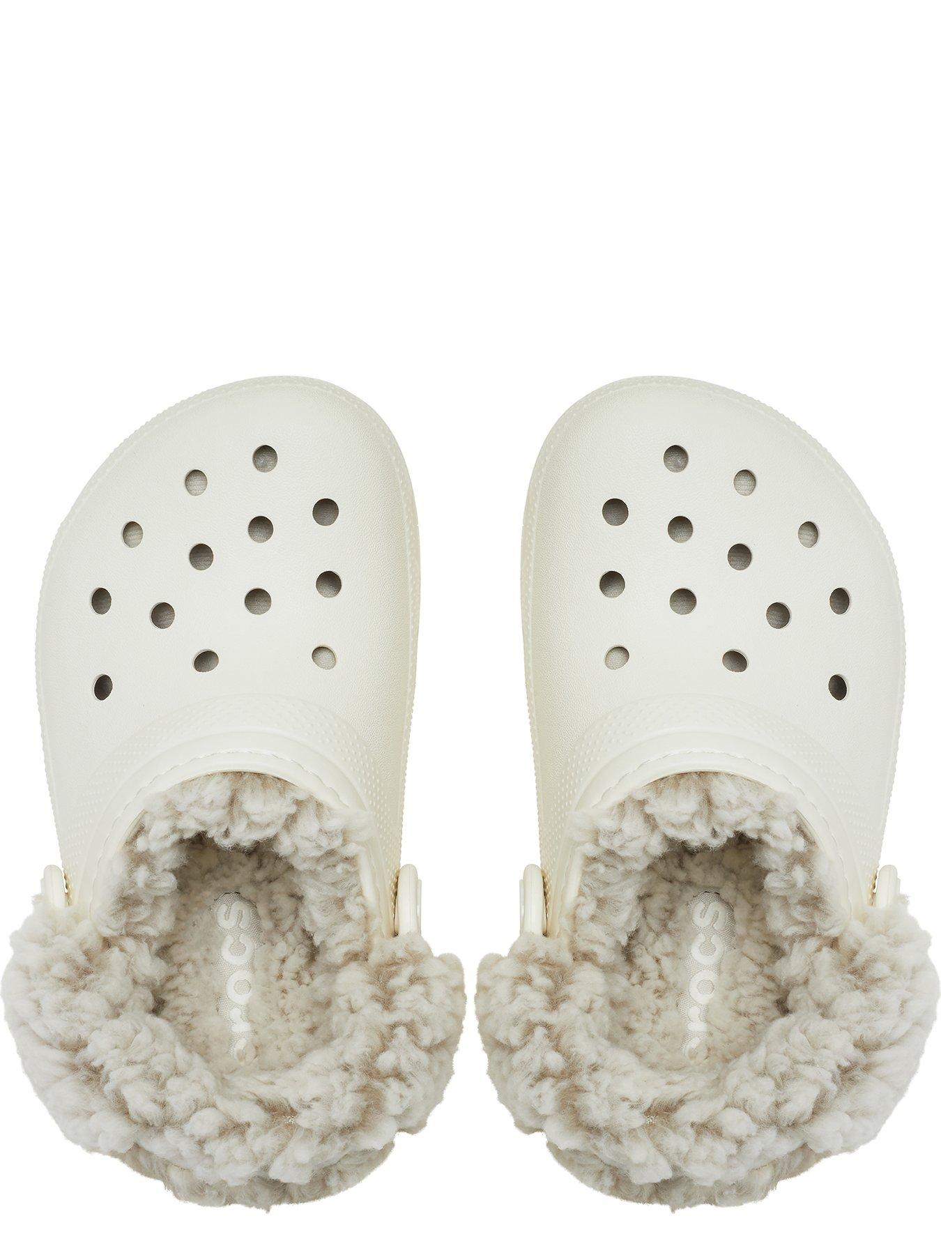 Image 4 of 6 of Crocs Junior Classic Fleece Lined Clog - Summit White