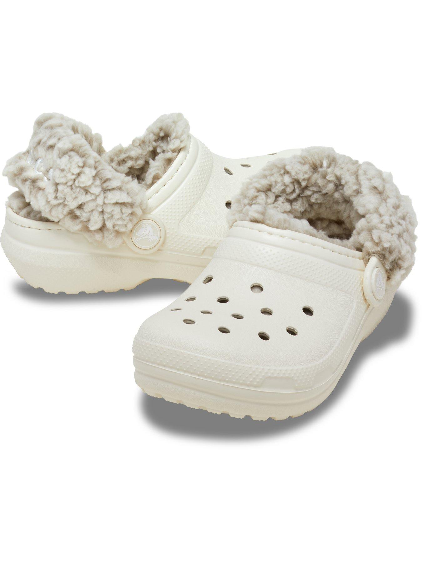 Image 6 of 6 of Crocs Junior Classic Fleece Lined Clog - Summit White