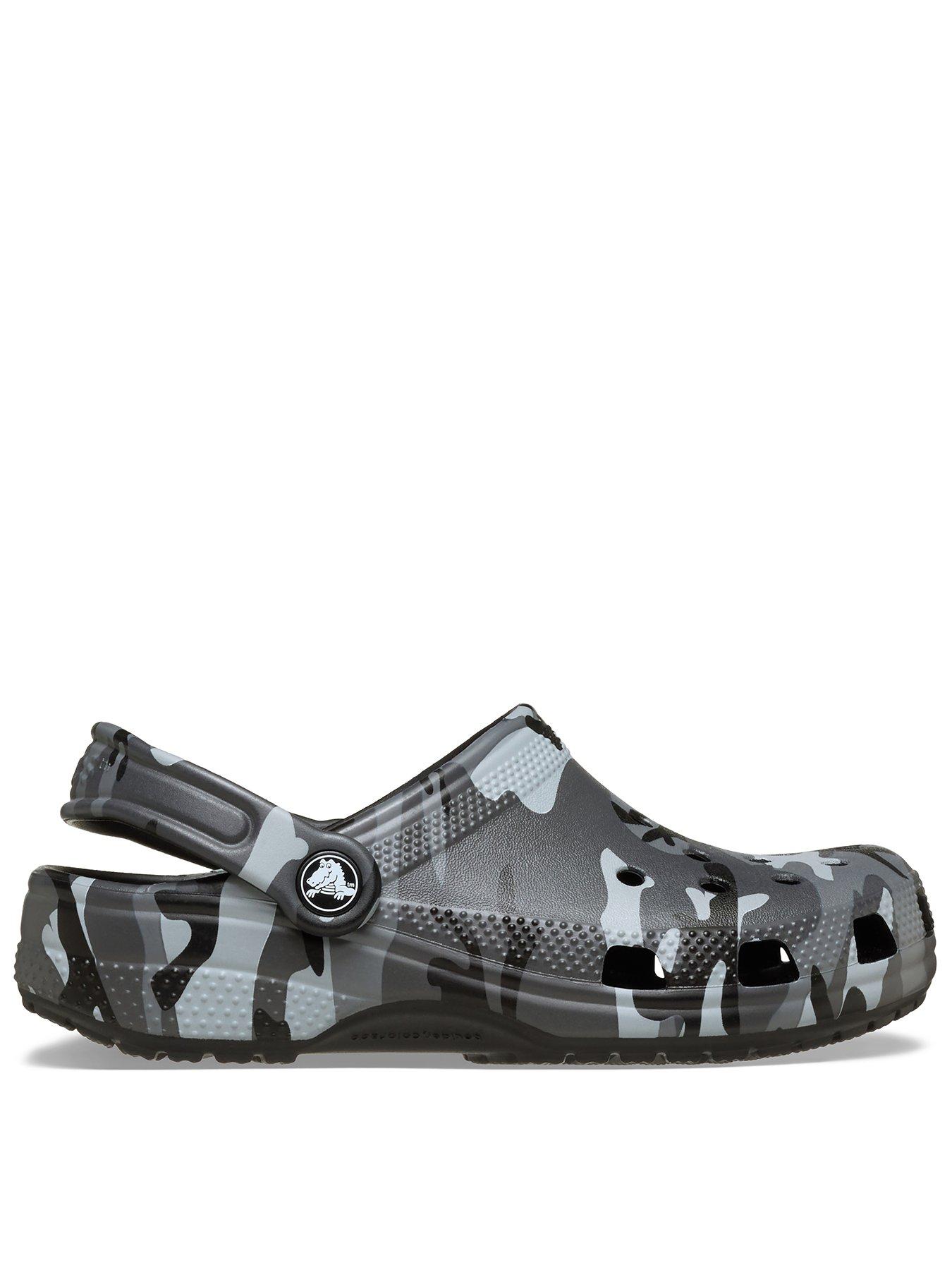 Image 1 of 7 of Crocs Junior Classic Camouflage Clog - Black/slate Grey