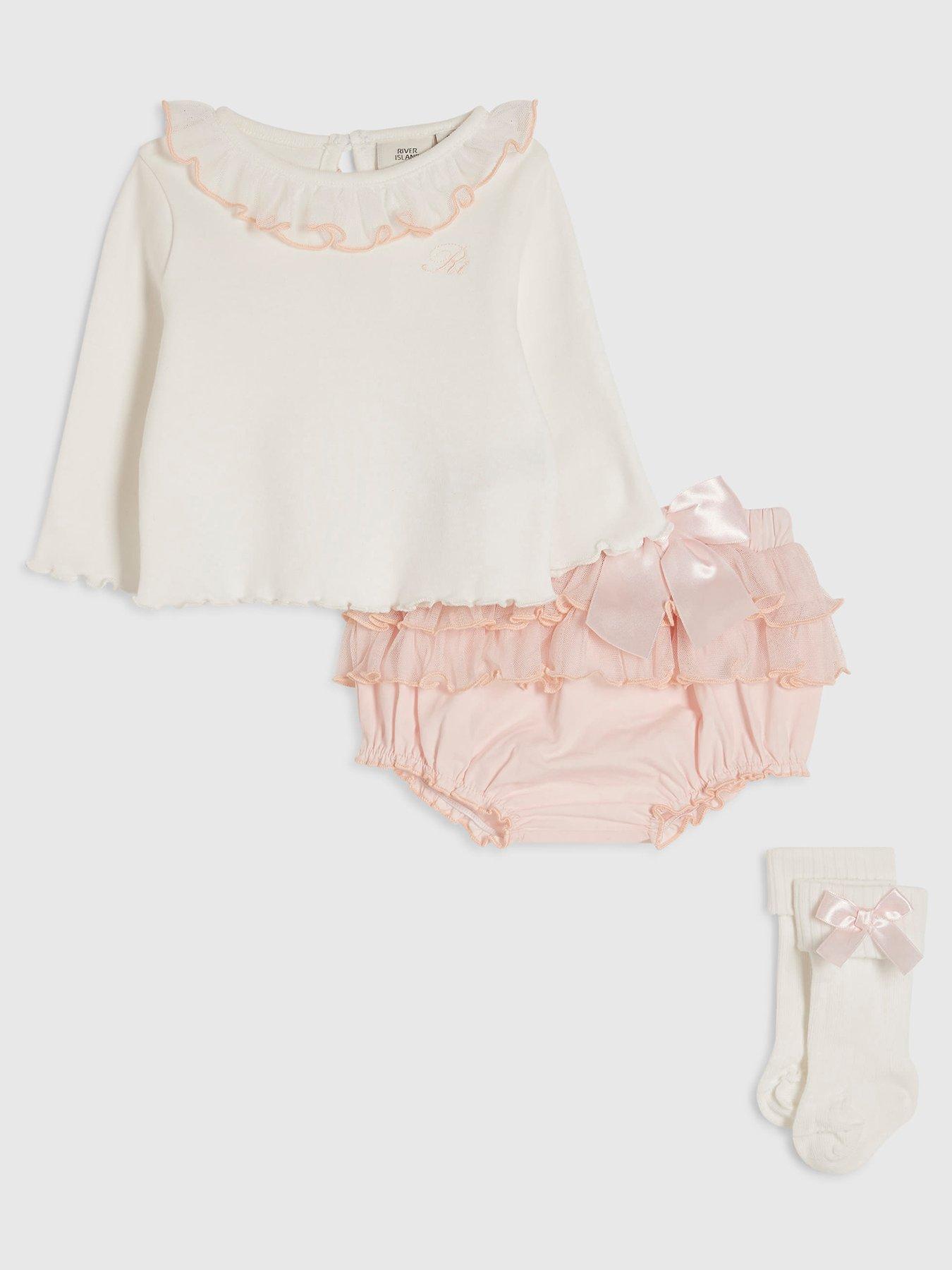 River Island Baby Baby Girls Frill Bloomer Set - Pink