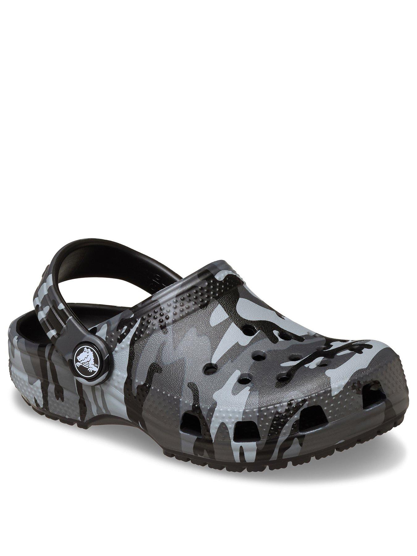 Image 2 of 6 of Crocs Kids Classic Camouflage Clog - Black/slate Grey