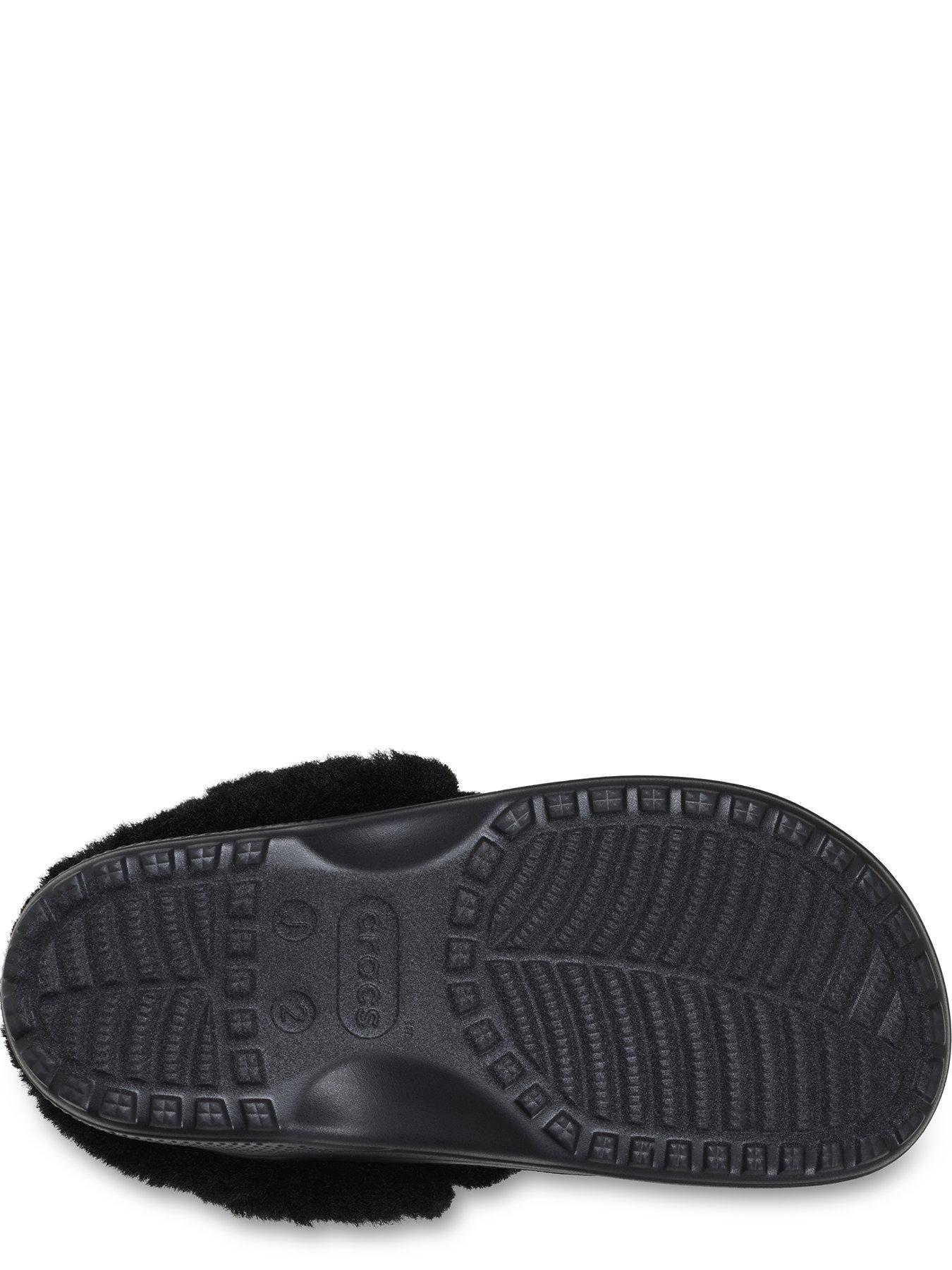 Image 5 of 7 of Crocs Junior classic Unfurgetable Faux Suede Clog - Black