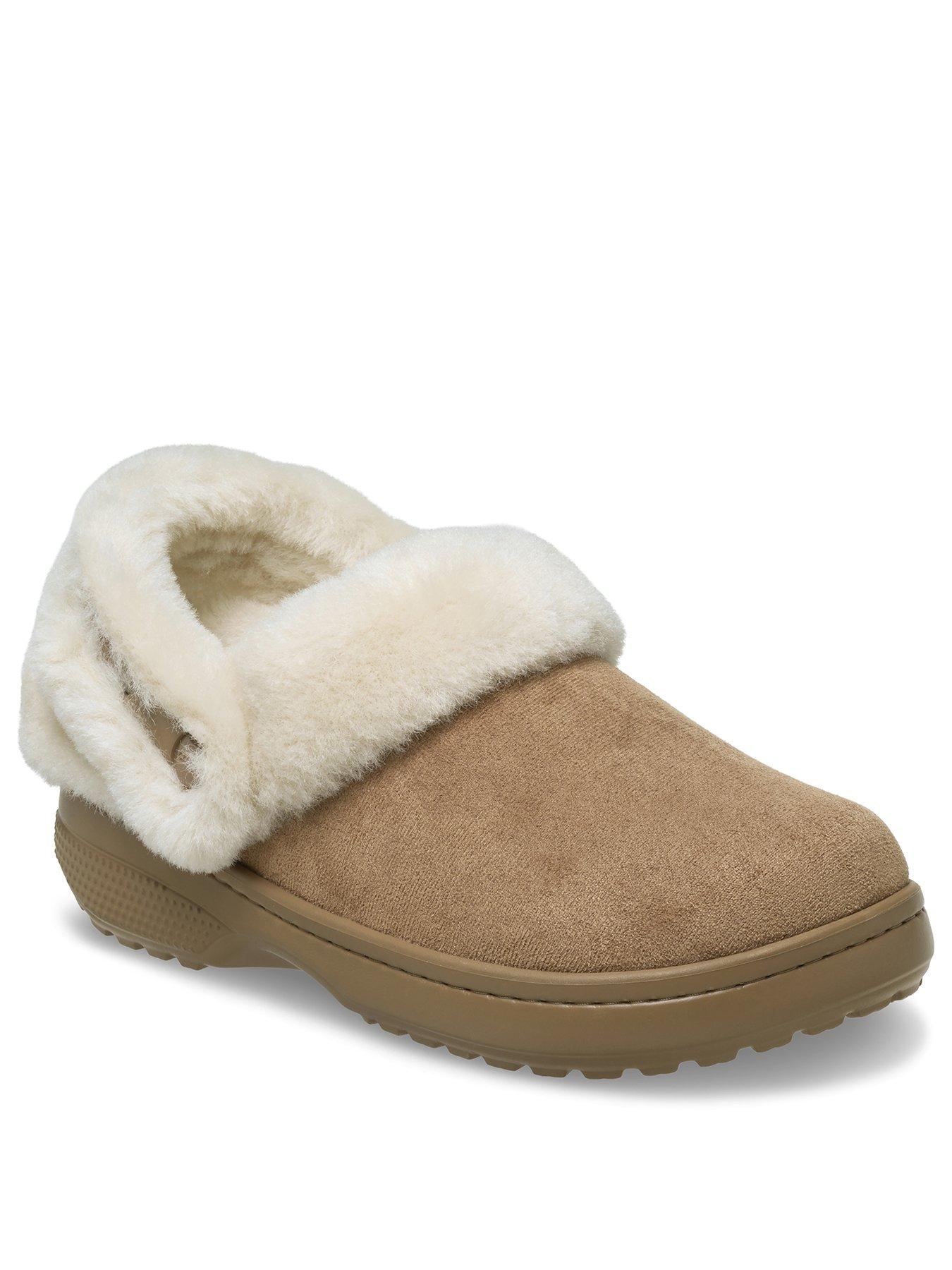 Image 2 of 7 of Crocs Junior classic Unfurgetable Faux Suede Clog - Sepia