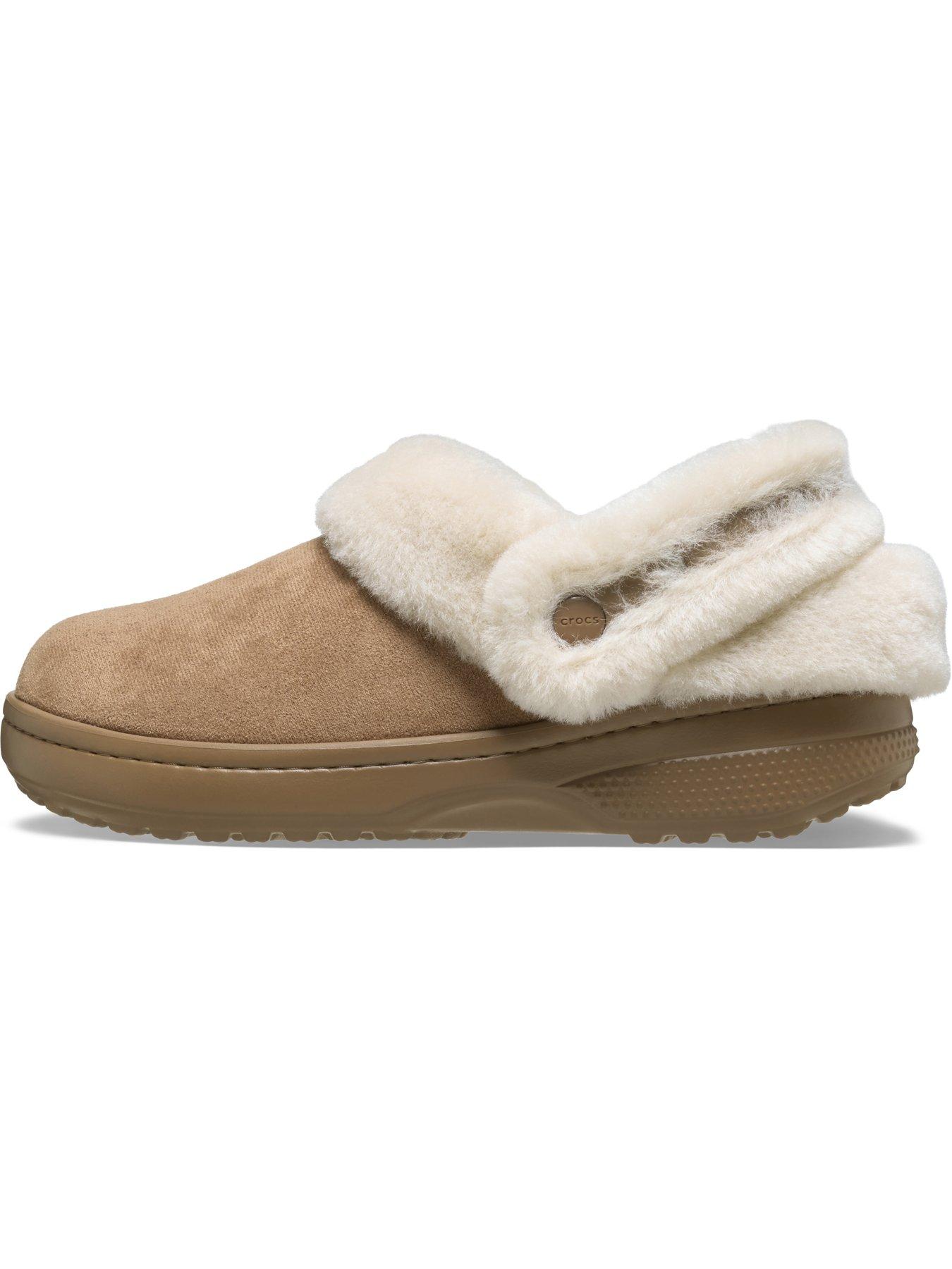 Image 7 of 7 of Crocs Junior classic Unfurgetable Faux Suede Clog - Sepia