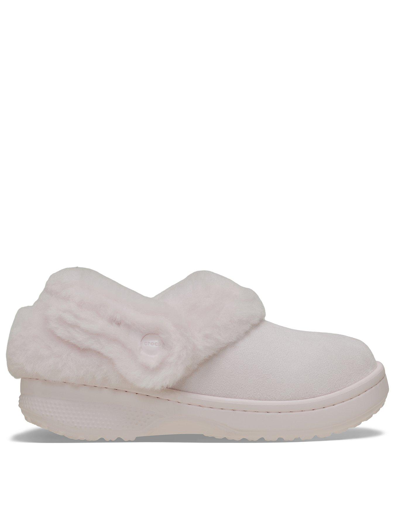 Image 1 of 7 of Crocs Junior classic Unfurgetable Faux Suede Clog - Bubble Ice