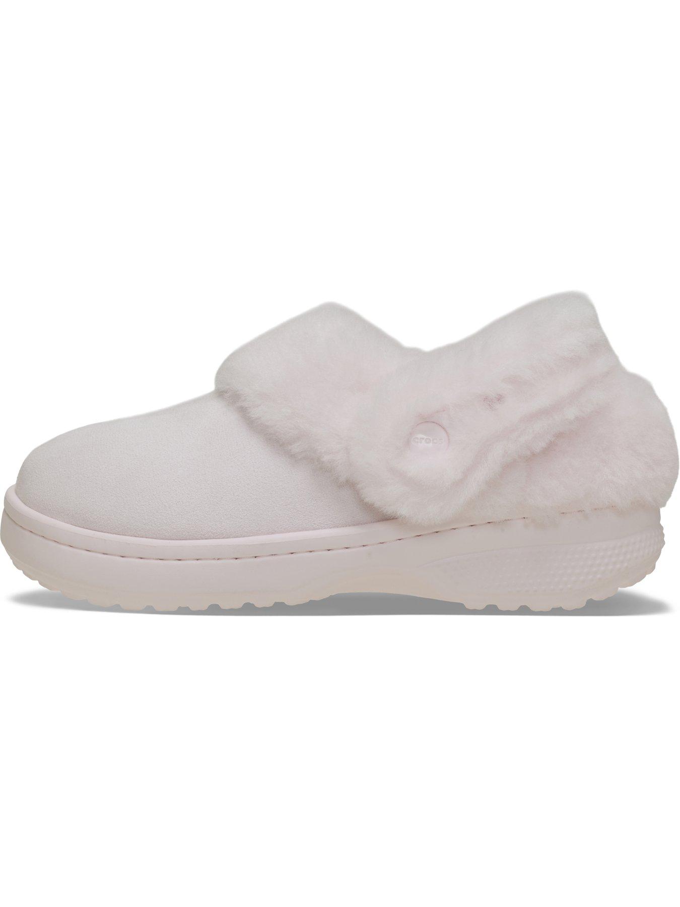 Image 7 of 7 of Crocs Junior classic Unfurgetable Faux Suede Clog - Bubble Ice