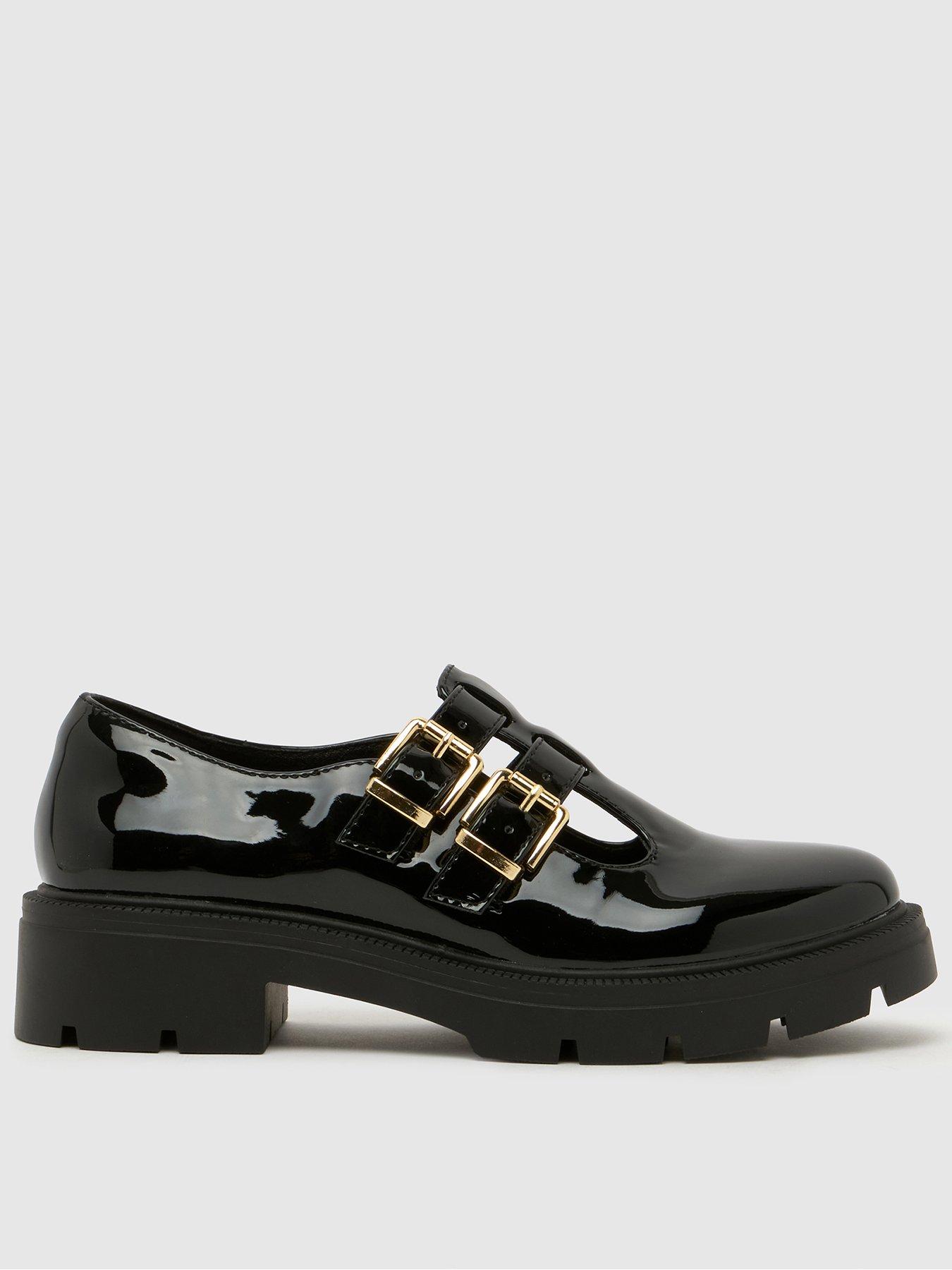 Schuh Patent Double Strap Mary Jane - Black