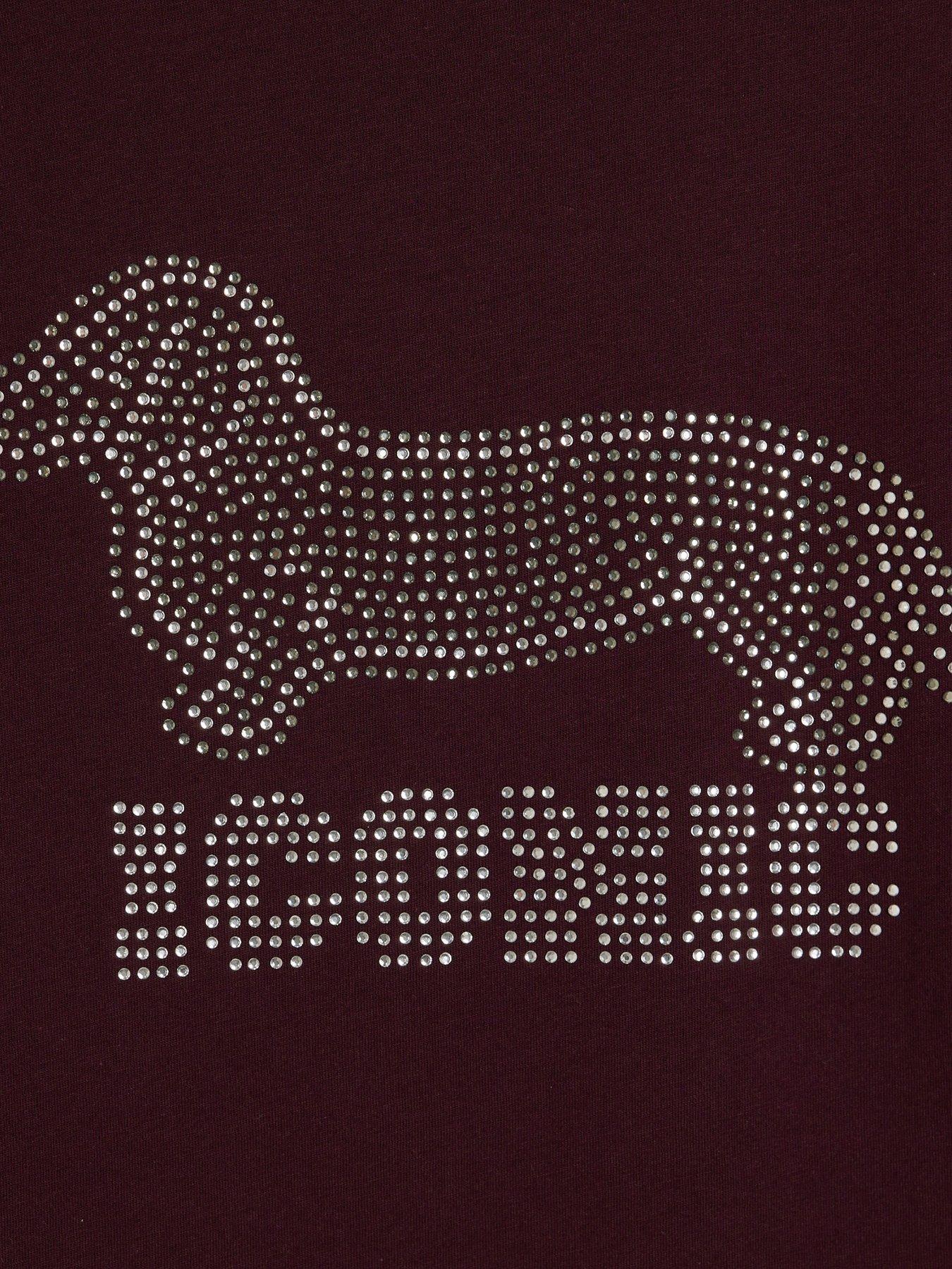 Image 4 of 4 of River Island Girls OG Hotfix Dog Oversized T-Shirt - Purple