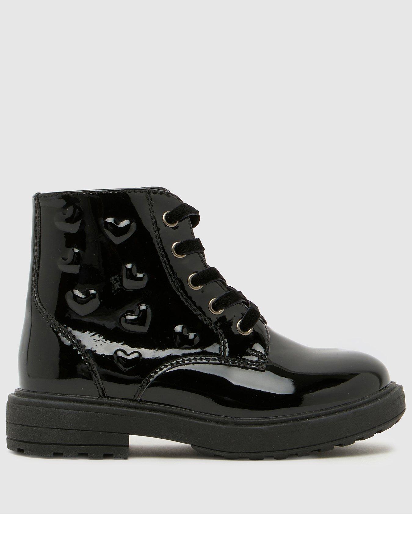 Schuh Girls' Cuddle Heart Boots - Black