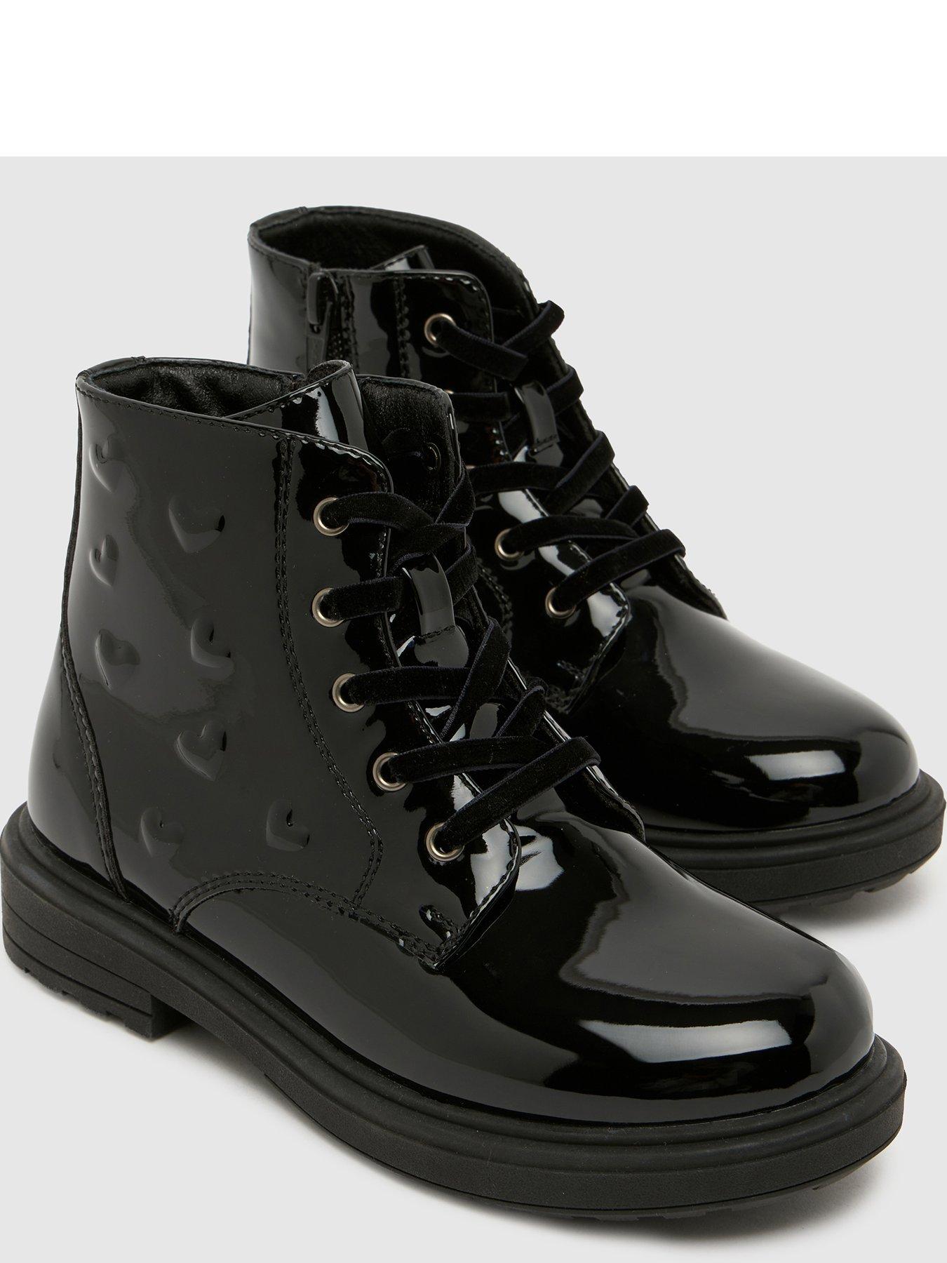 Image 4 of 4 of Schuh Junior Heart Patent Boot - Black