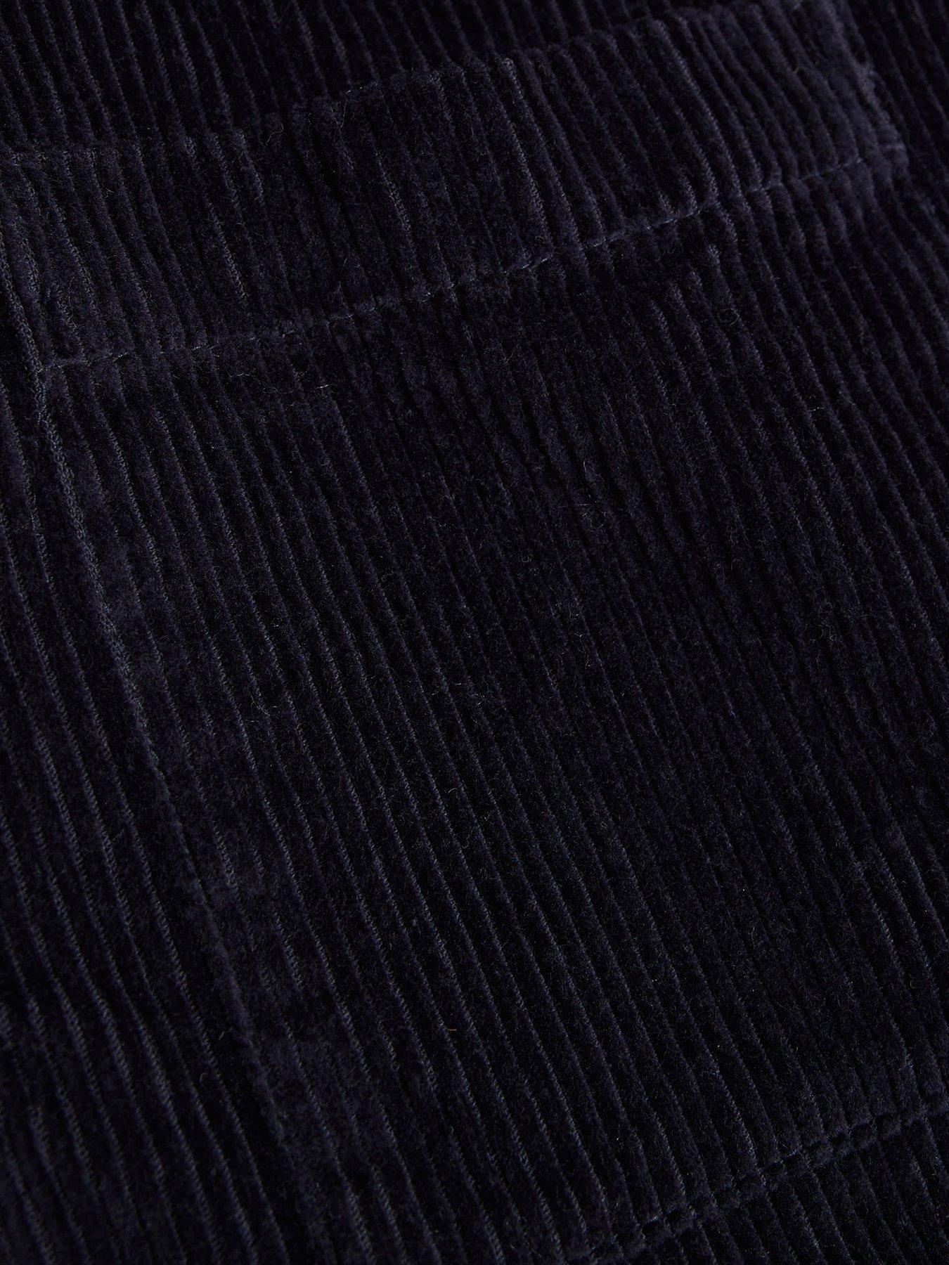 Image 4 of 4 of River Island Boys Corduroy Hooded Zip Overshirt - Navy