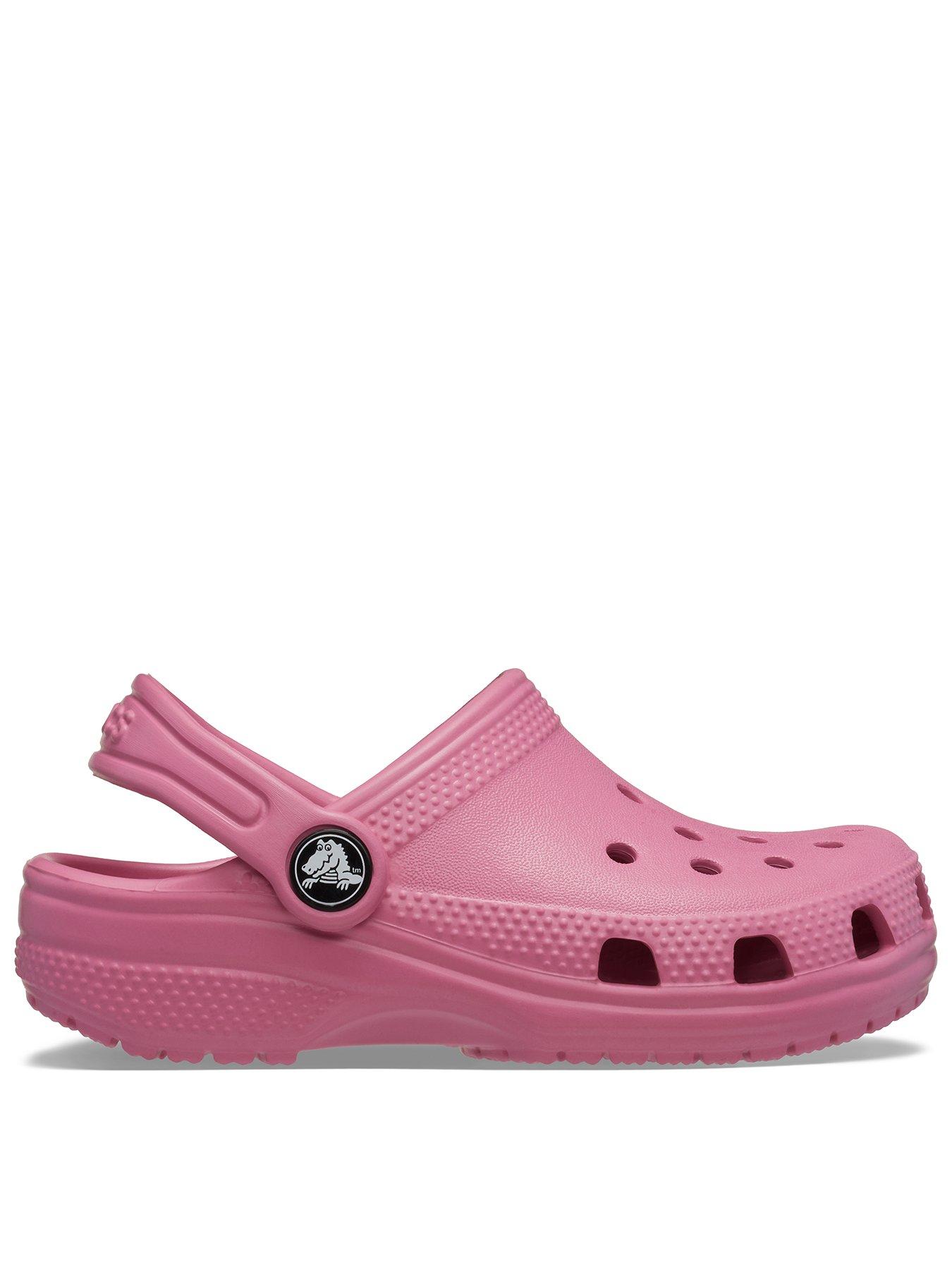 Crocs Kids Classic Clog, Pink, Size 1 Older