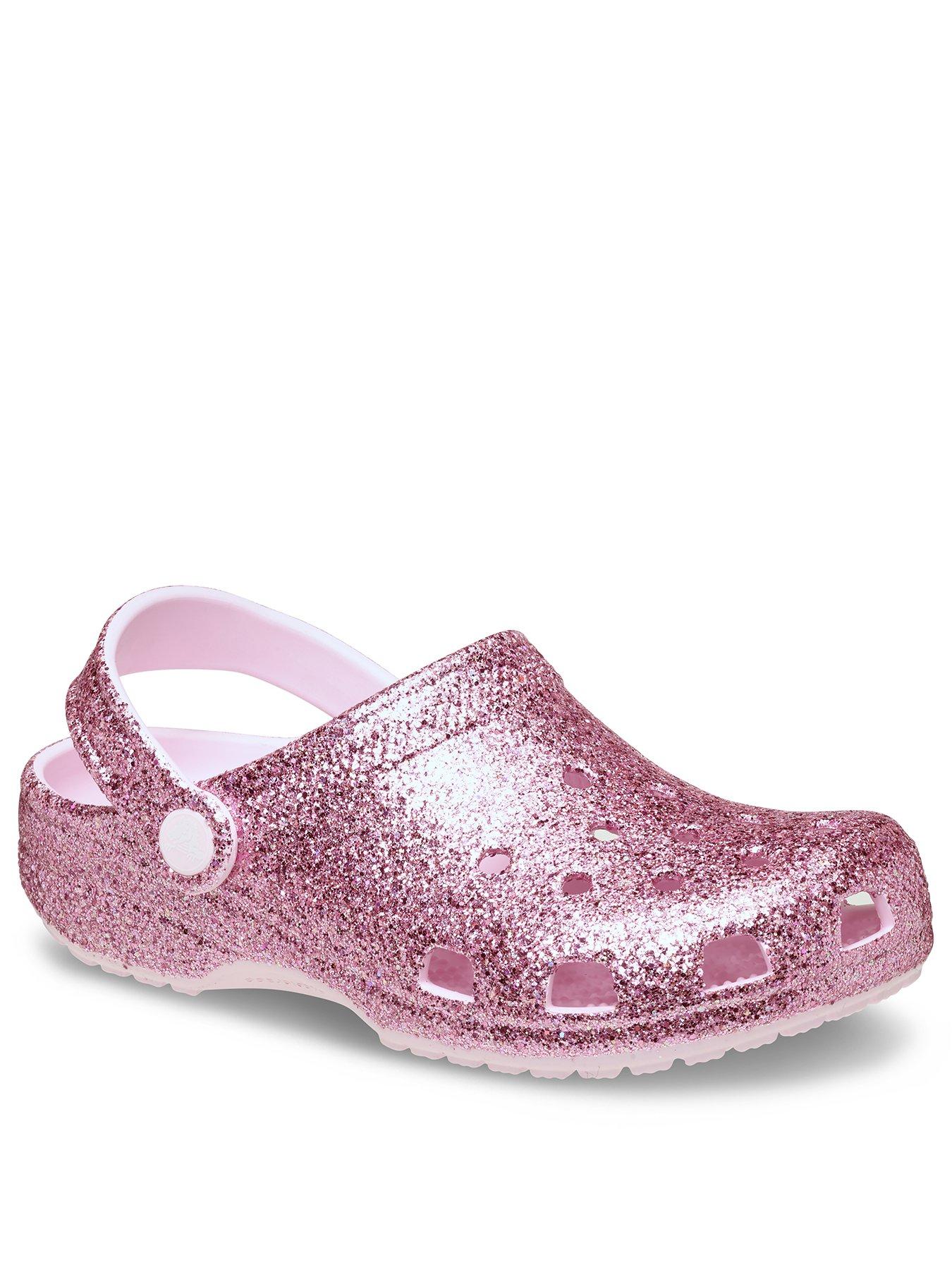 Image 2 of 6 of Crocs Kids Classic Chunky Glitter Clog - Pink Milk