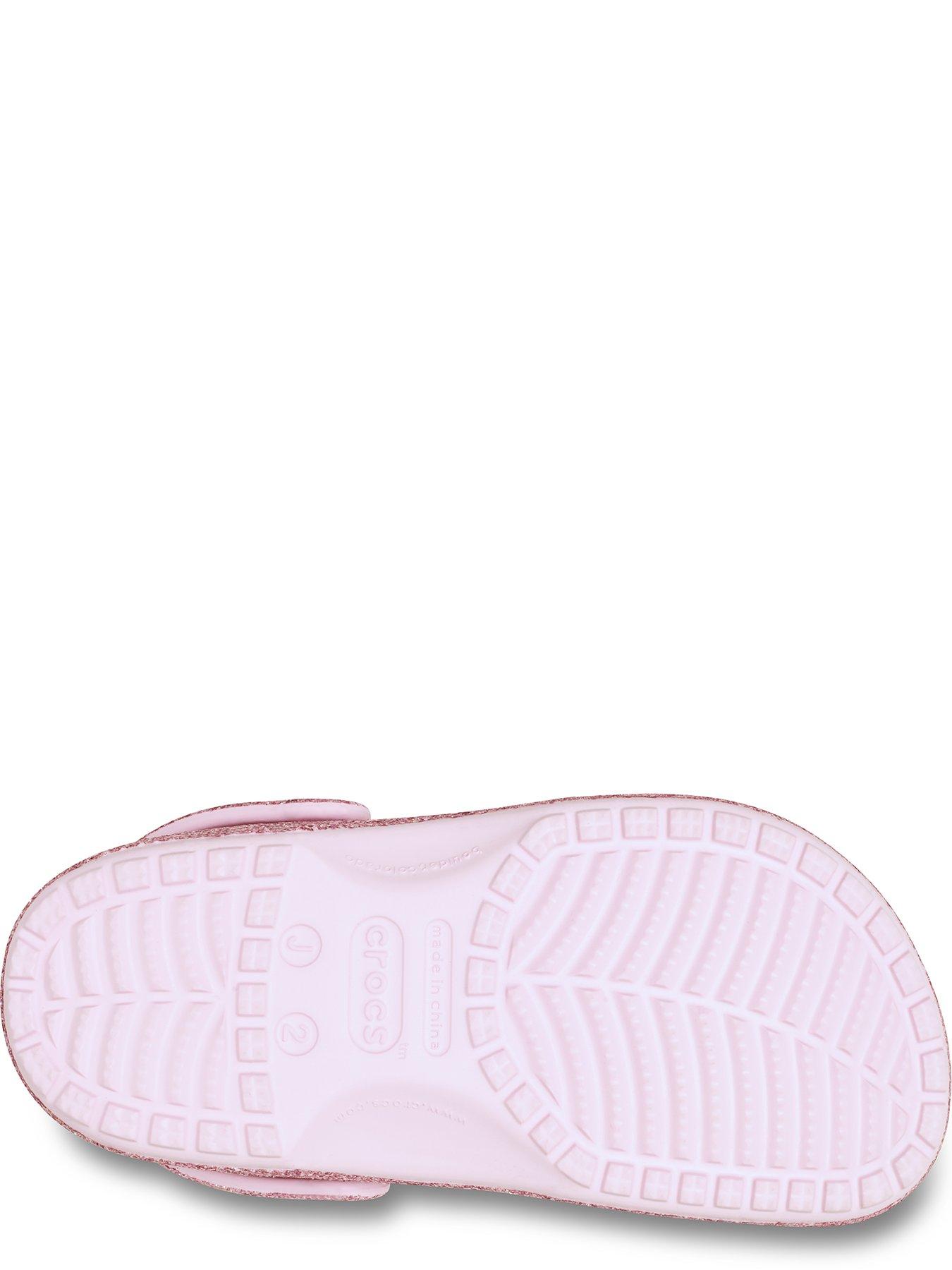 Image 4 of 6 of Crocs Kids Classic Chunky Glitter Clog - Pink Milk